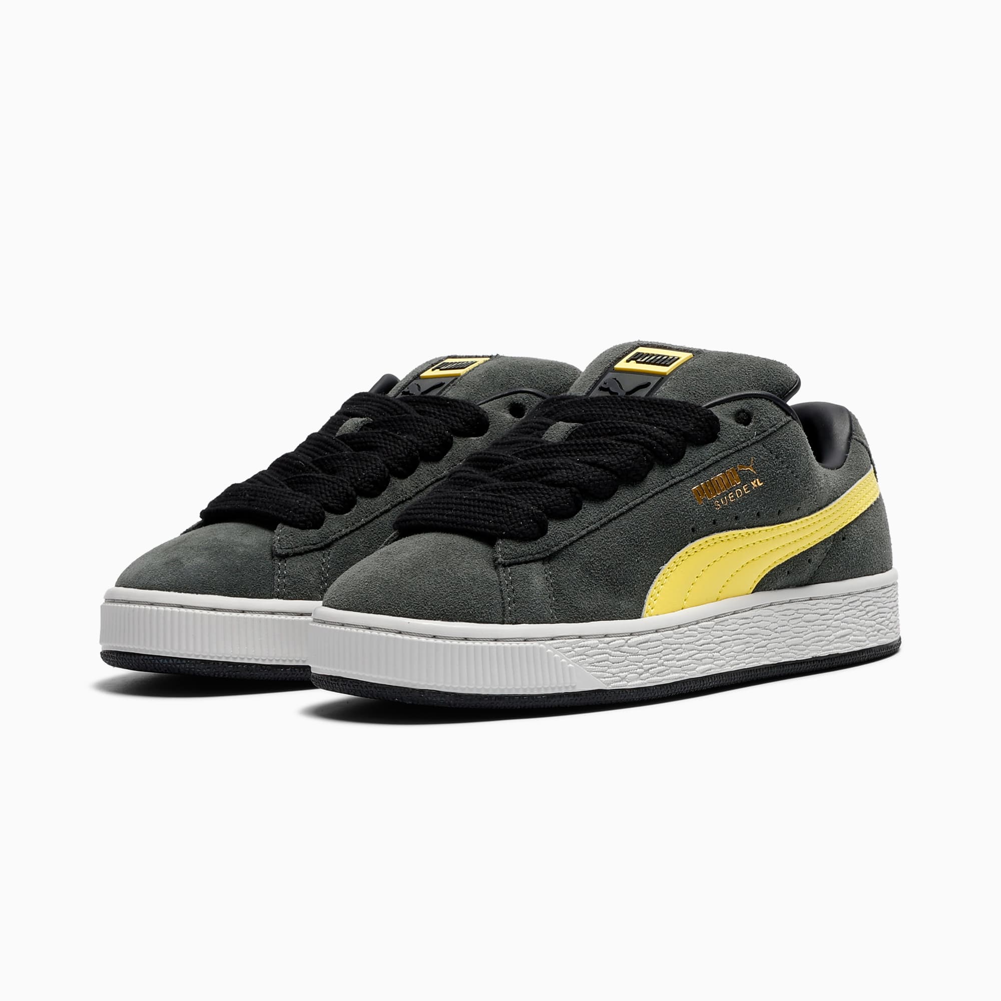Suede XL Youth Sneakers – Shadow Gray-Lemon Meringue