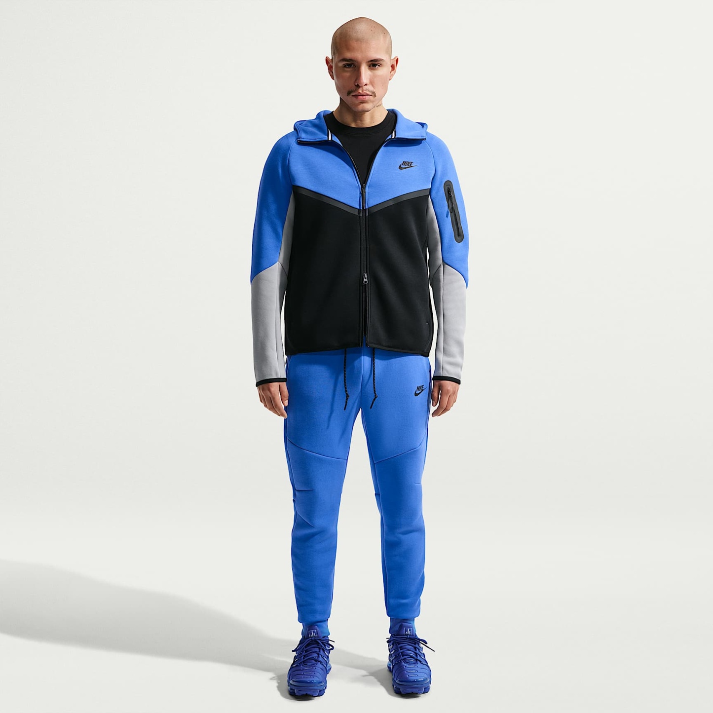Nike Tech Men's Fleece Windrunner Full-Zip Jacket – Blue Crystal/Black/Light Smoke Grey/Black