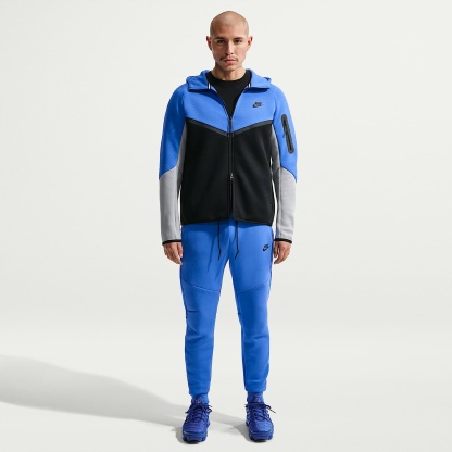 Nike Tech Men's Fleece Windrunner Full-Zip Jacket – Blue Crystal/Black/Light Smoke Grey/Black