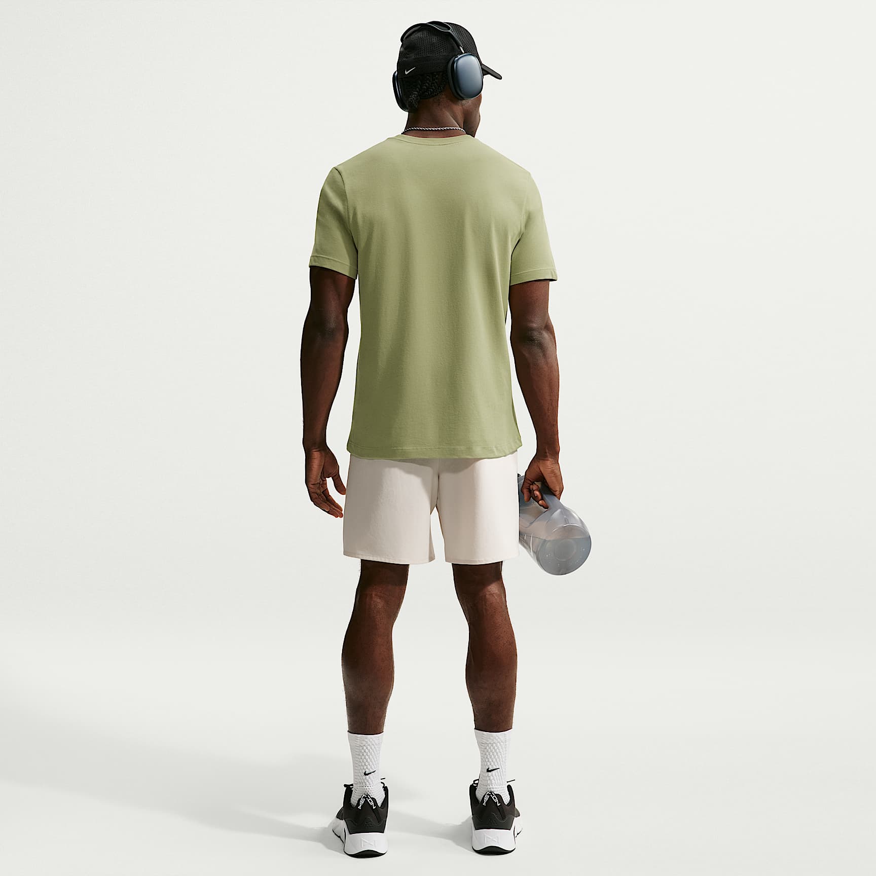 Nike Dri-FIT Men's Fitness T-Shirt – Dusty Olive/Black