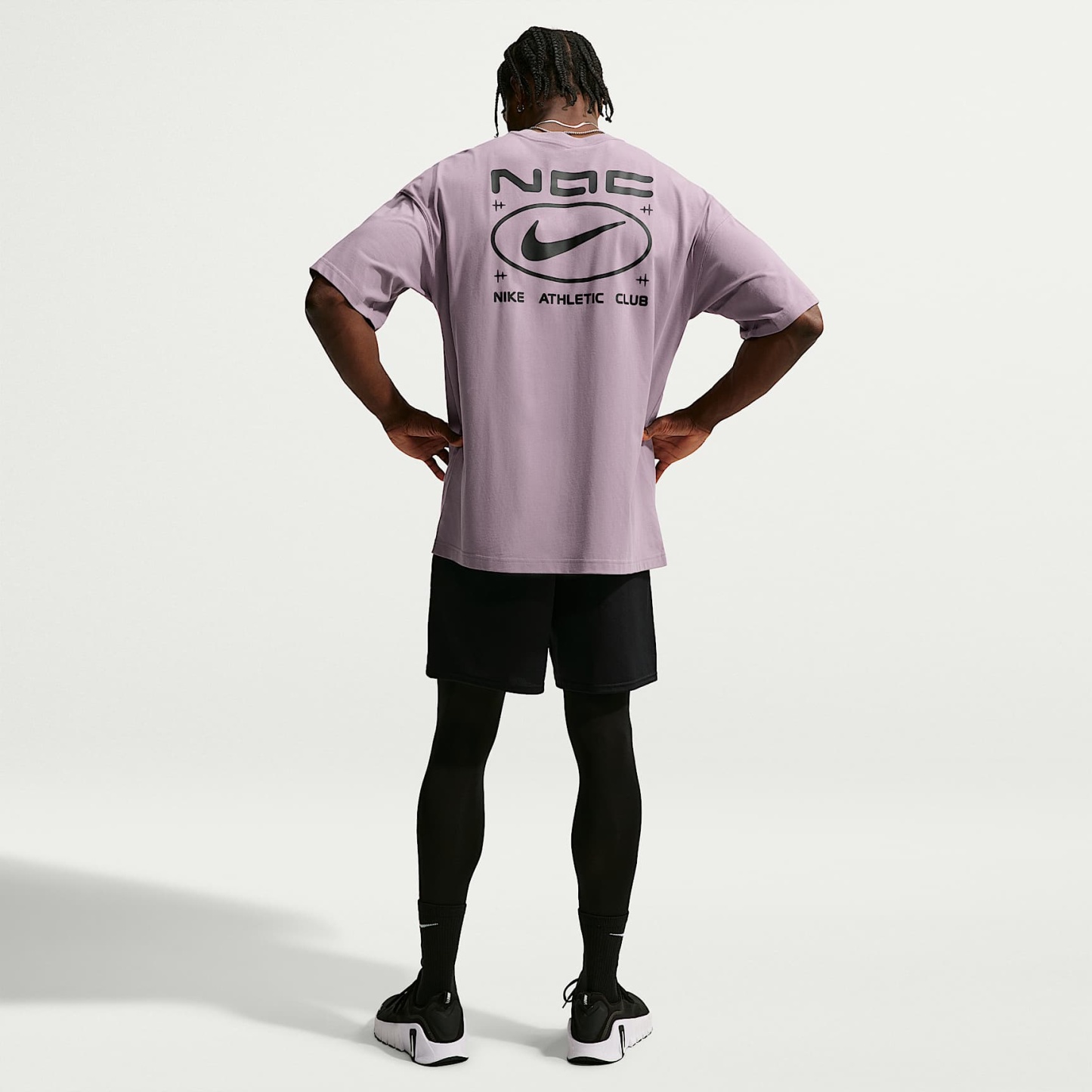 Nike N.A.C. Men's Oversized T-Shirt – Purple Smoke/Black