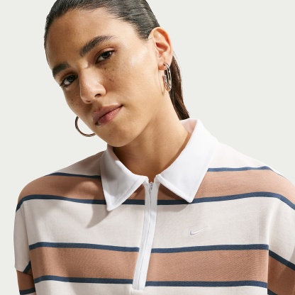 Nike Sportswear Women's Polo – Pale Ivory/Hemp/Thunder Blue