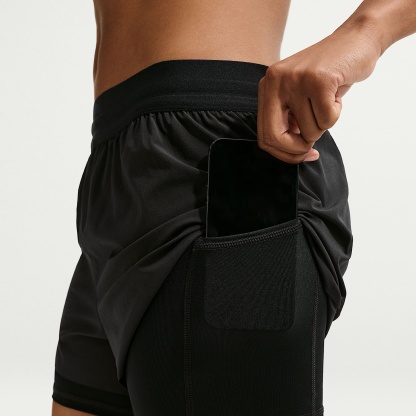 Nike Swift Women's Dri-FIT Mid-Rise 2-in-1 Running Shorts – Black