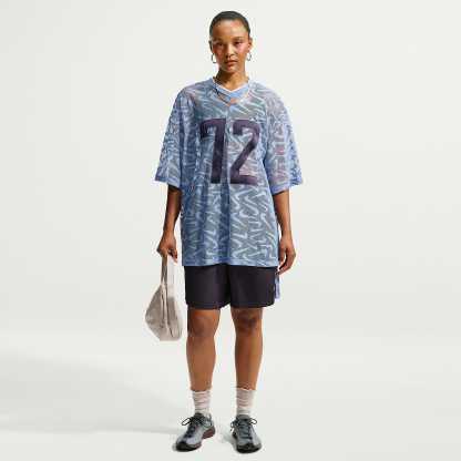 Nike Sportswear Chill Lace Women's Oversized Jersey – Work Blue/Gridiron/White