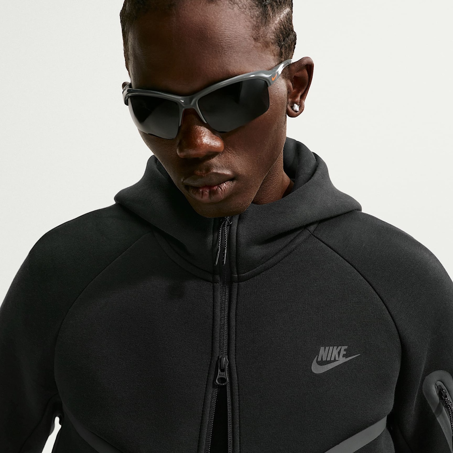 Nike Tech Men's Fleece Windrunner Full-Zip Jacket – Black/Black