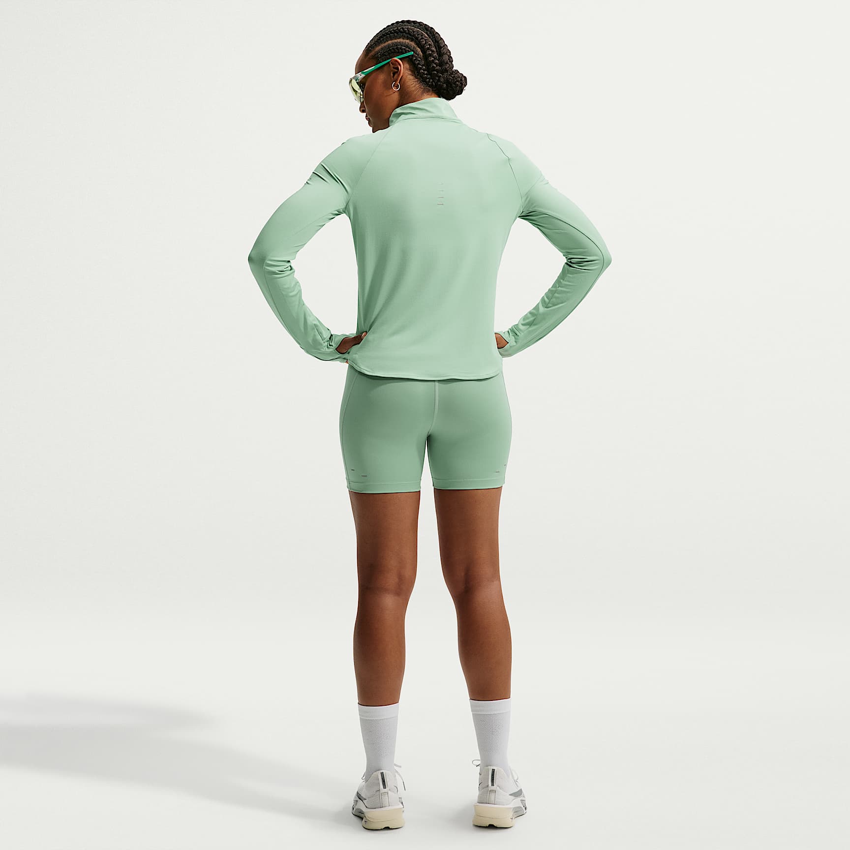 Nike Swift Women's Dri-FIT UV 1/4-Zip Running Top – Steam
