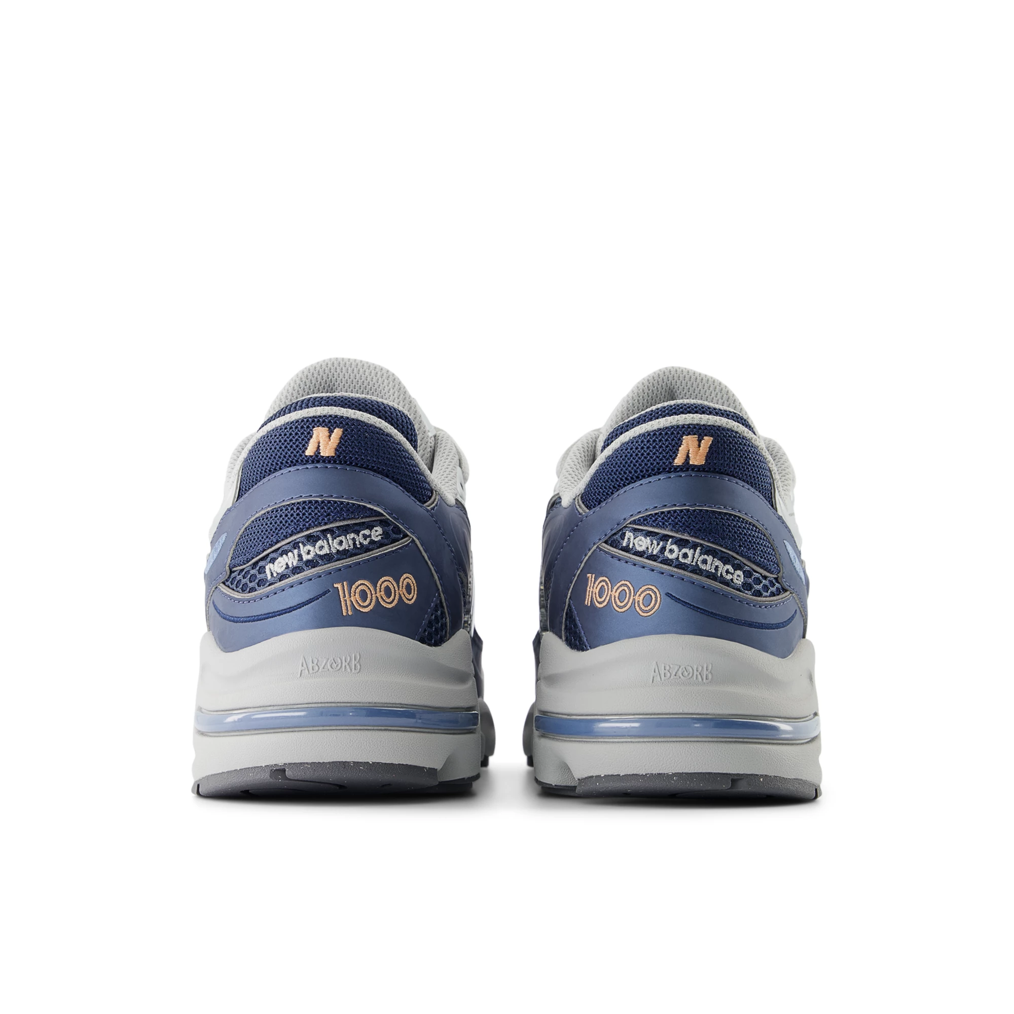 1000 – Vintage Indigo with Light Silver Metallic and Peach Nectar