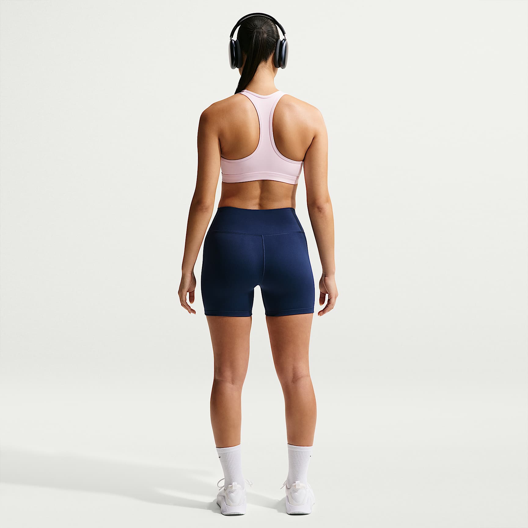 Nike One Women's High-Waisted 12.5cm (approx.) Biker Shorts – Midnight Navy/White