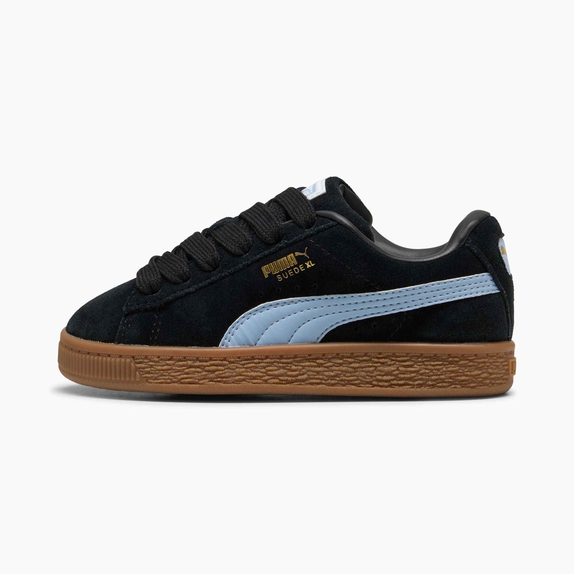 Suede XL Kids' Sneakers – PUMA Black-Chambray Blue