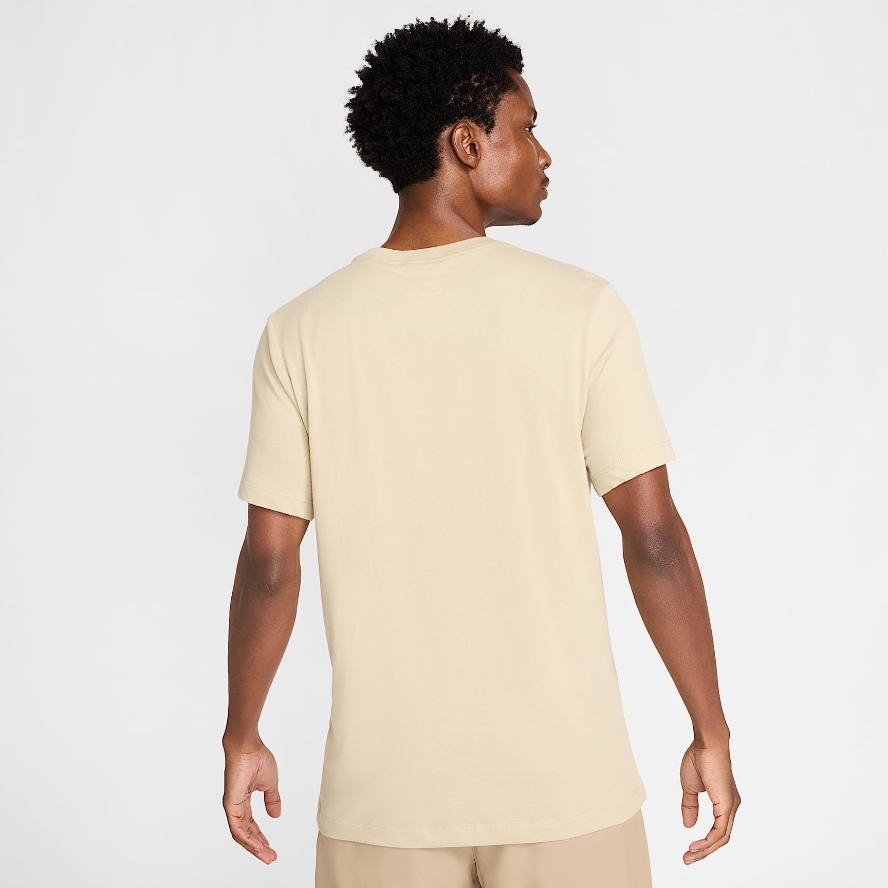 Nike Dri-FIT Men's Fitness T-Shirt – Desert Khaki/Black