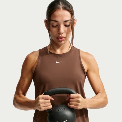 Nike One Classic Women's Dri-FIT Tank Top – Cacao Wow/White