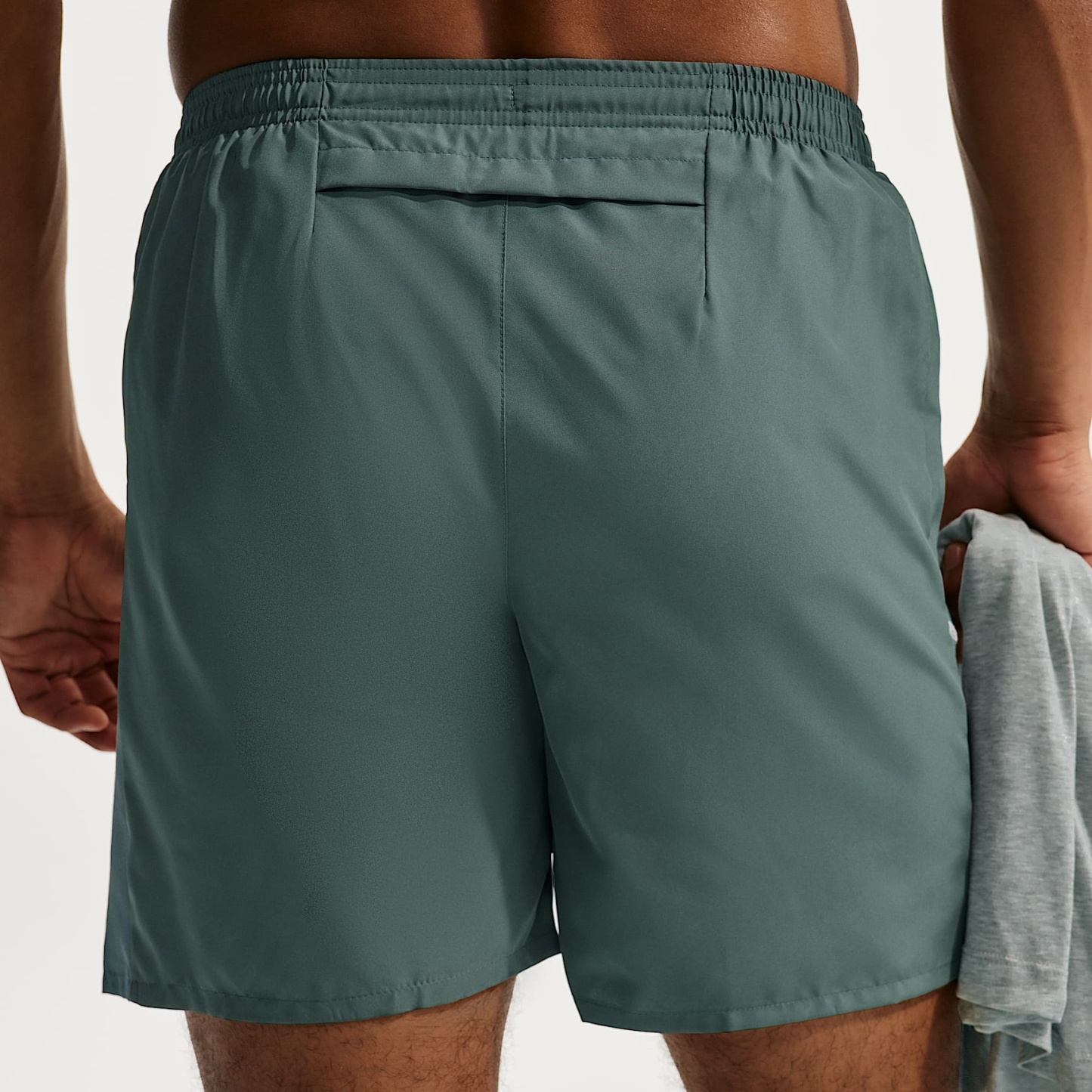 Nike Miler Men's Dri-FIT 18cm (approx.) Brief-Lined Running Shorts – Camo Green/Mineral Slate