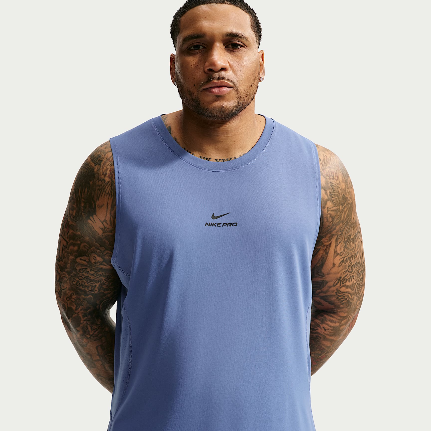 Nike Pro Men's Dri-FIT Training Tank – Indigo Storm/Black