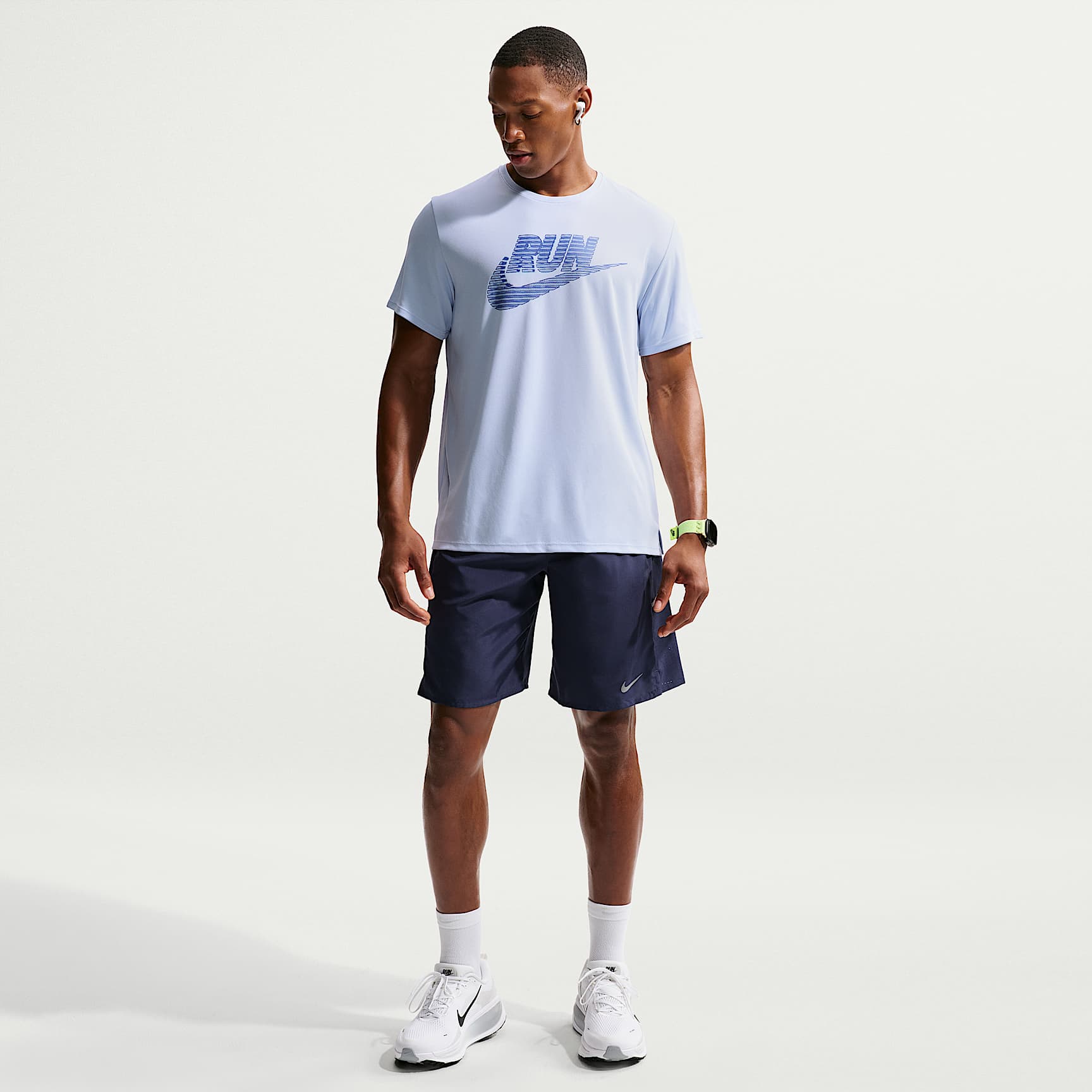 Nike Miler Men's Dri-FIT 23cm (approx.) Unlined Running Shorts – Midnight Navy/Midnight Navy