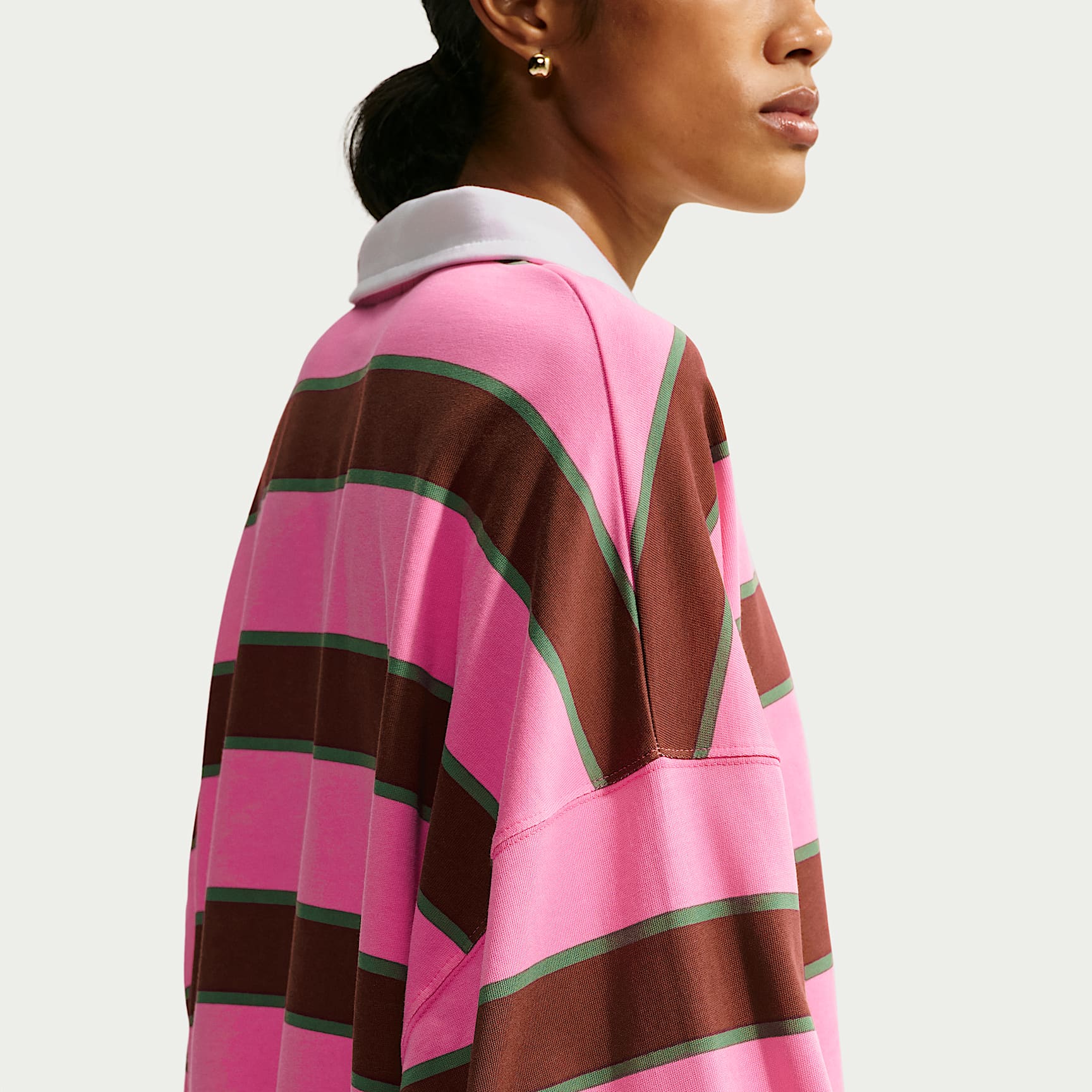 Nike Sportswear  Women's 1/4-Zip Sweatshirt – Pinksicle/Pine Green/Cacao Wow