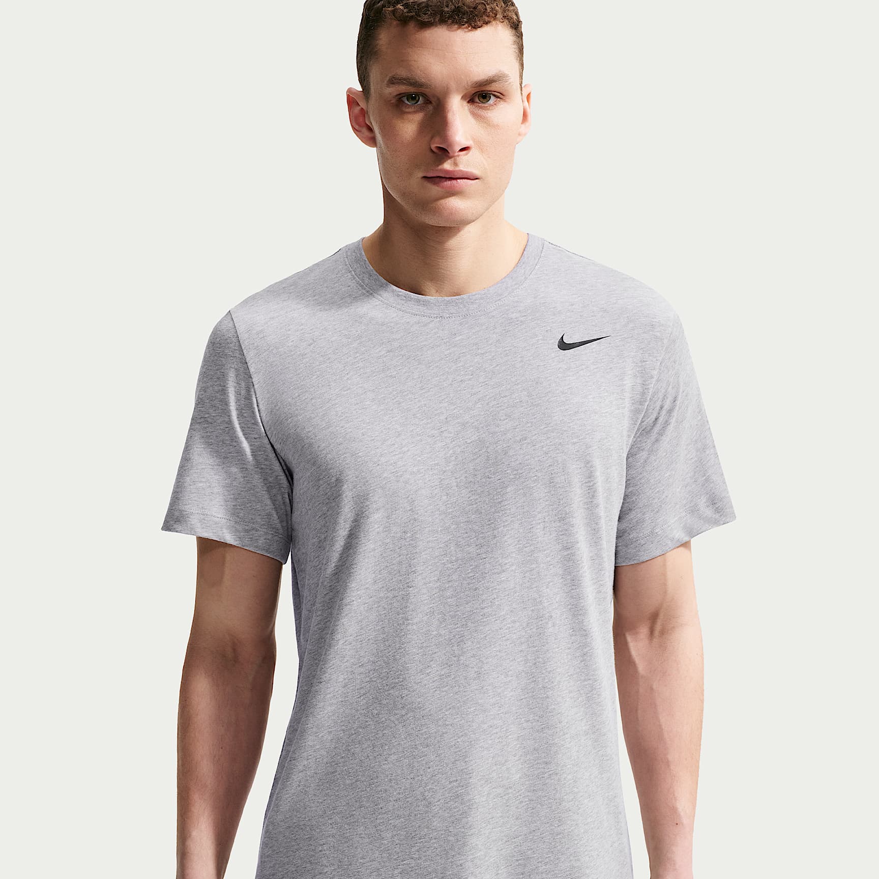 Nike Dri-FIT Men's Fitness T-Shirt – Dark Grey Heather/Black