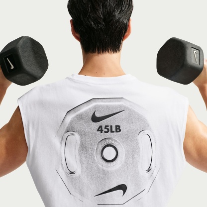 Nike N.A.C. Men's Sleeveless T-Shirt – White/Black
