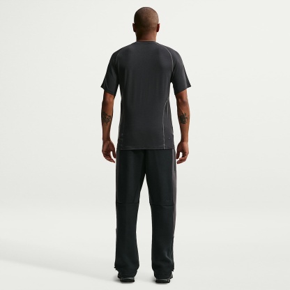 Nike Tech Men's Colour-Block Open-Hem Fleece Trousers – Black/Anthracite/Black