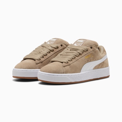 Suede XL Youth Sneakers – Ice Coffee-PUMA White