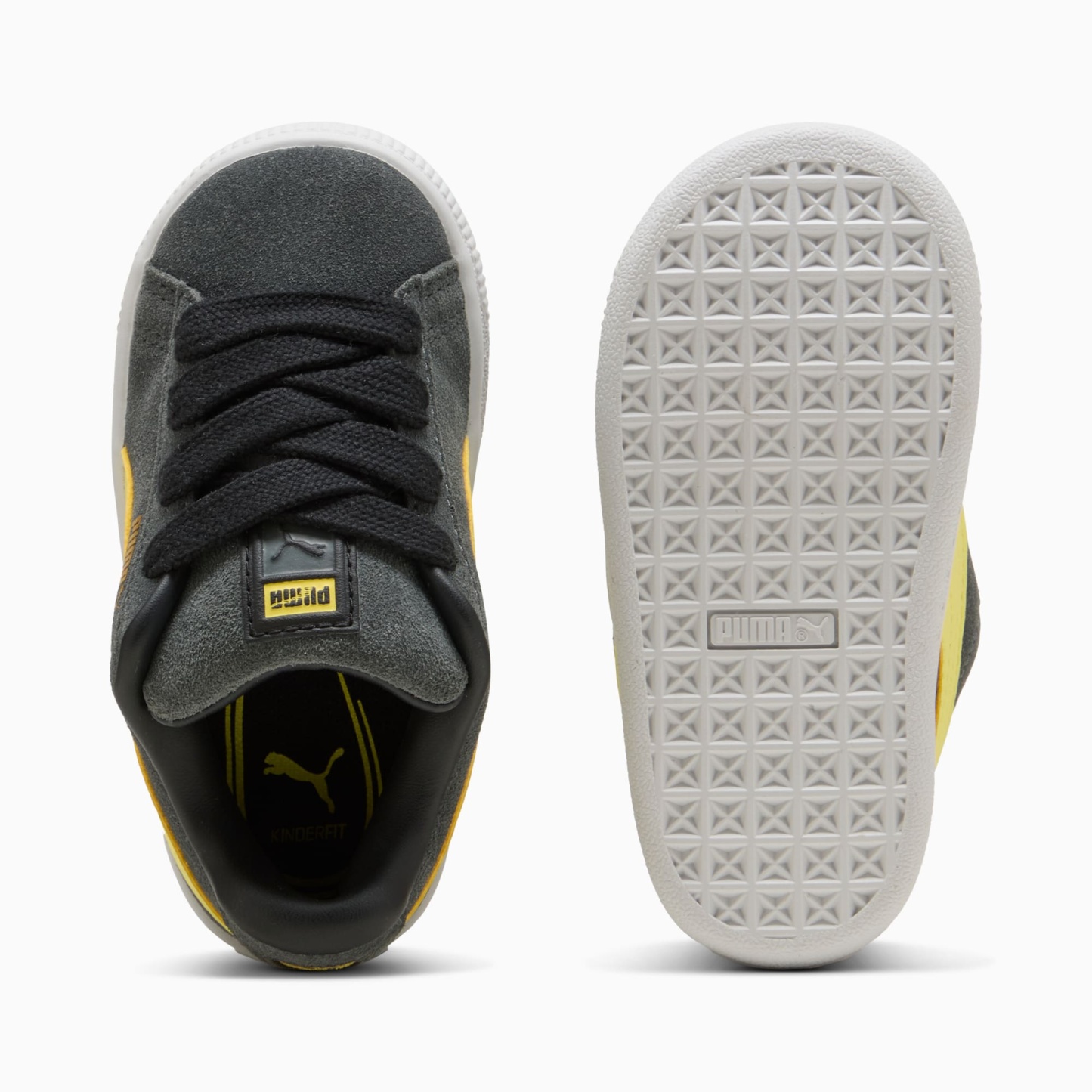 Suede XL Toddlers' Sneakers – Shadow Gray-Lemon Meringue