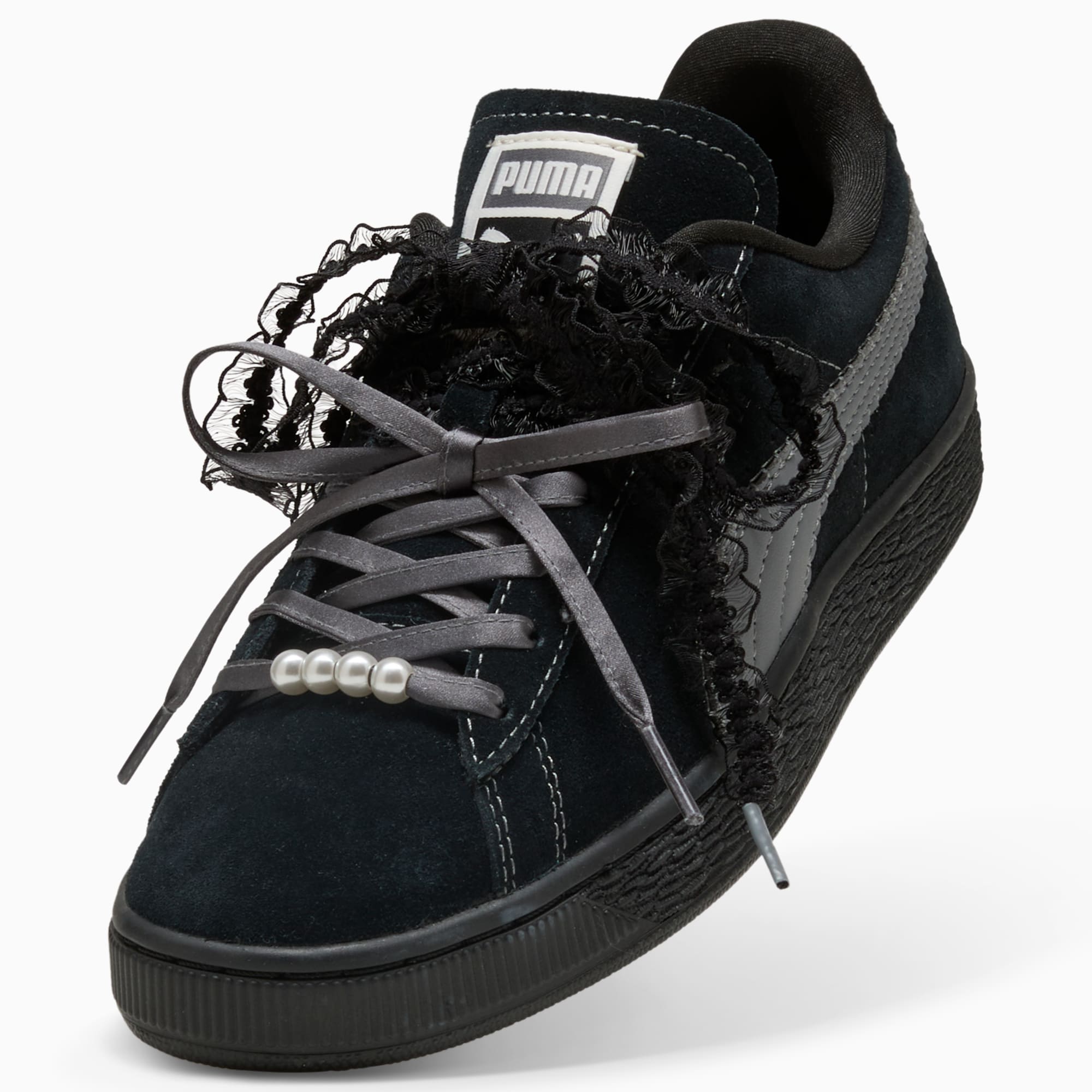 Suede Bloom Sneakers Women – PUMA Black-Slate Sky
