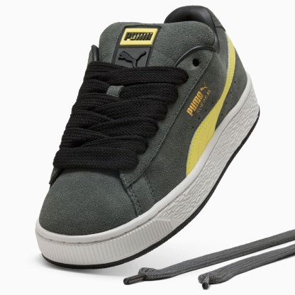 Suede XL Youth Sneakers – Shadow Gray-Lemon Meringue