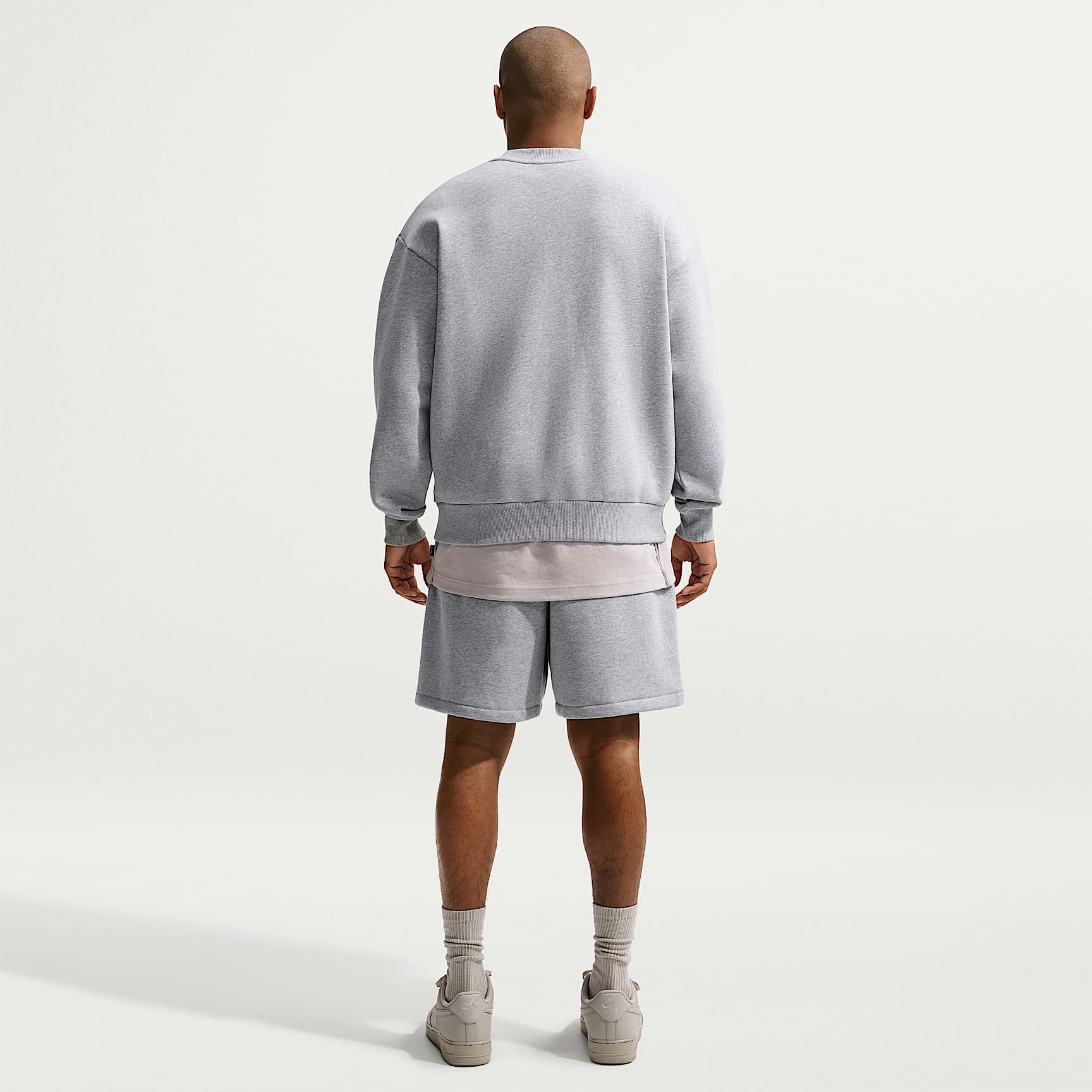 Nike Solo Fleece Men's Crew-Neck Sweatshirt – Dark Grey Heather/Sail