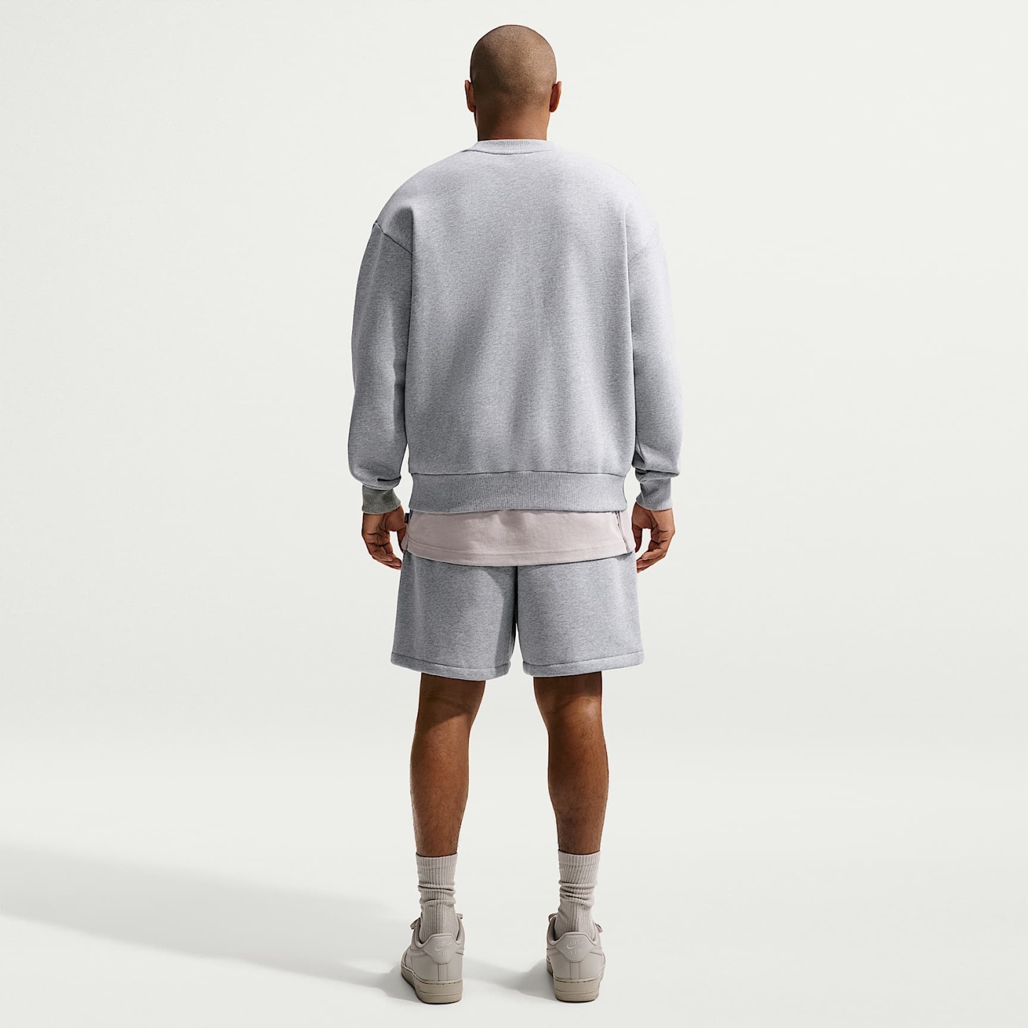 Nike Solo Fleece Men's Crew-Neck Sweatshirt – Dark Grey Heather/Sail