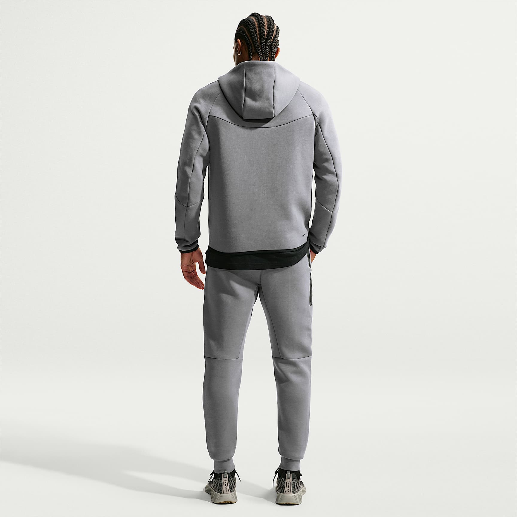 Nike Tech Men's Fleece Windrunner Full-Zip Jacket – Smoke Grey/Football Blue