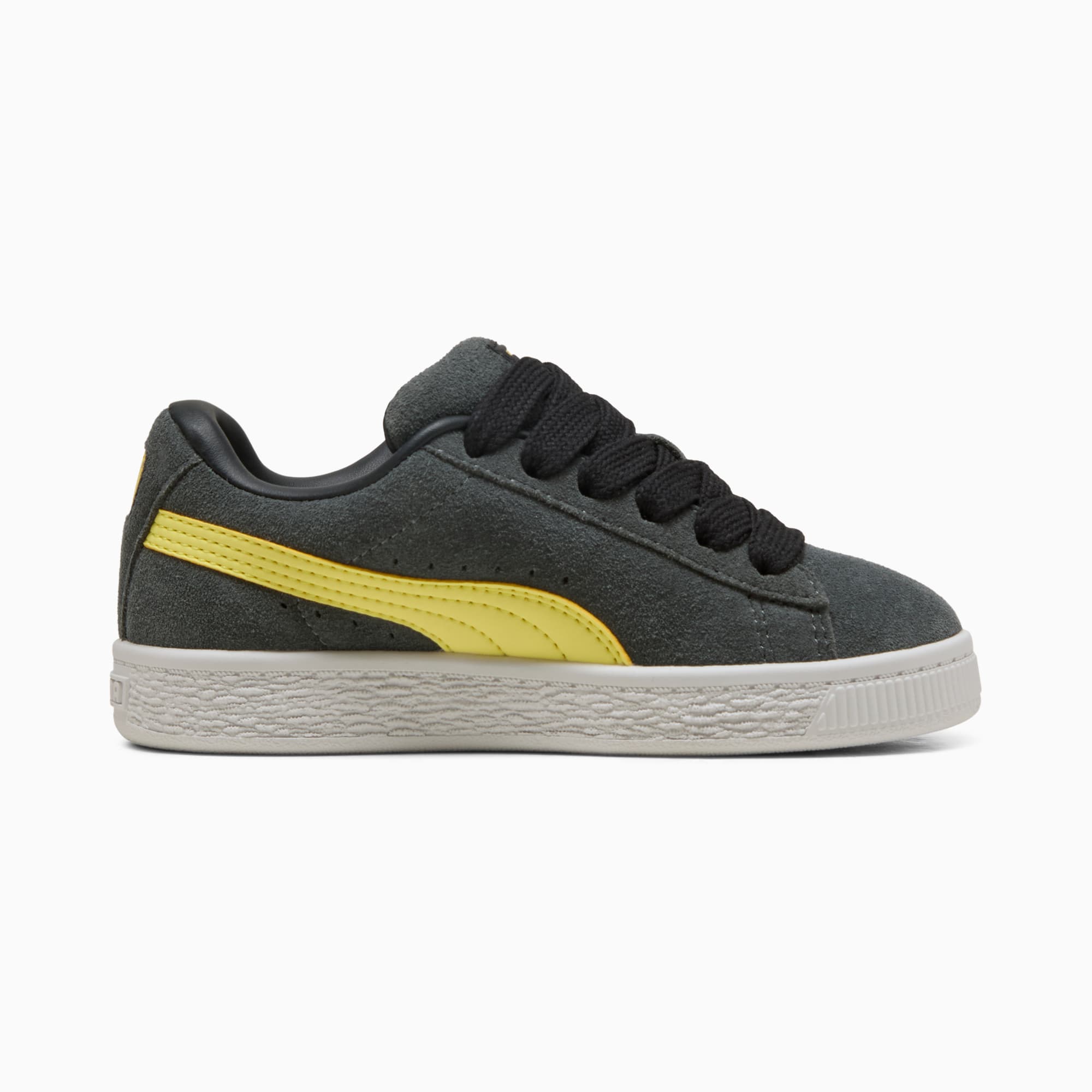 Suede XL Kids' Sneakers – Shadow Gray-Lemon Meringue