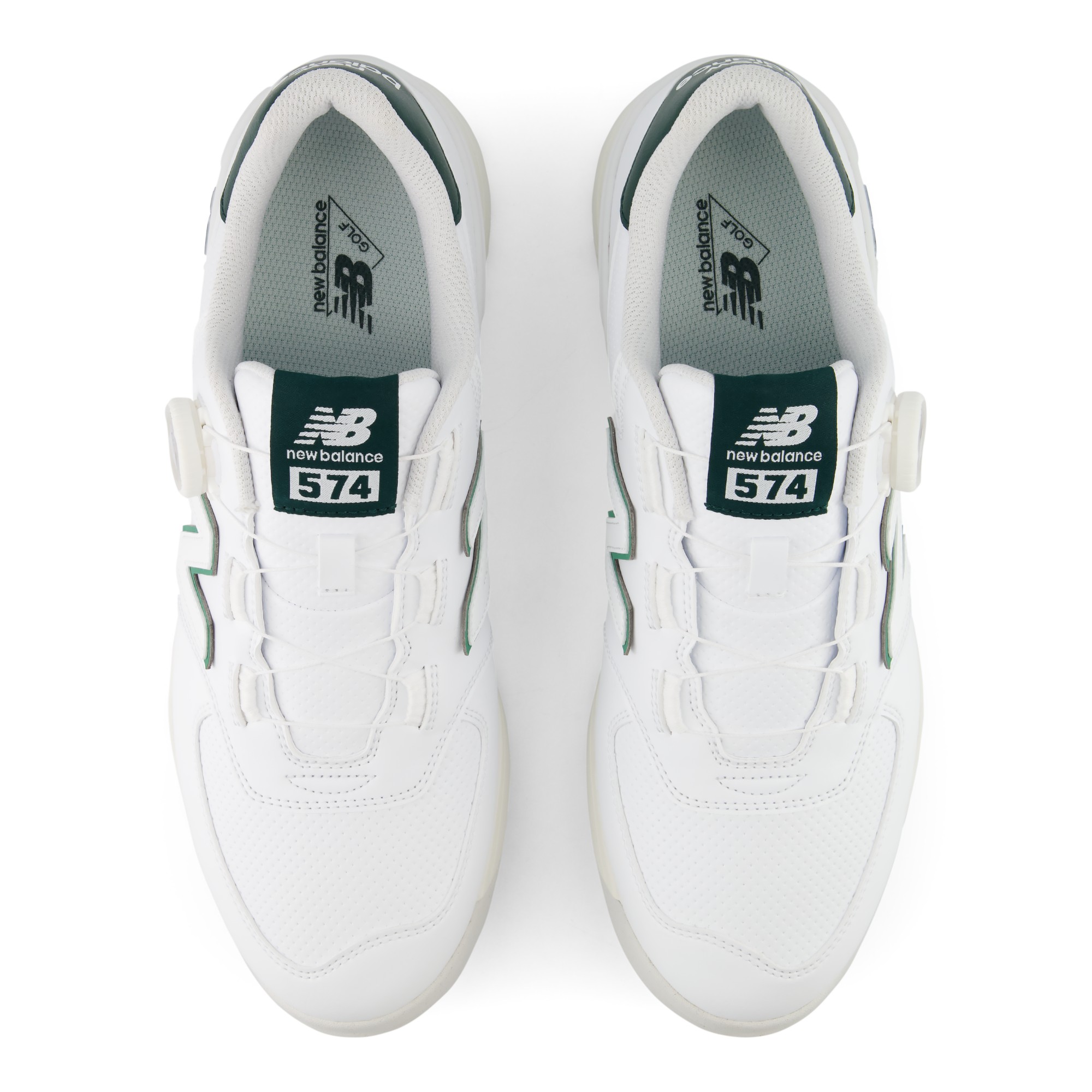 Golf 574 v4 BOA® – WHITE with NORDIC GREEN and OUTFIELD