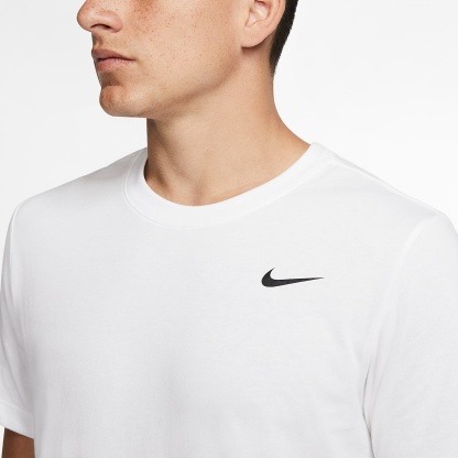 Nike Dri-FIT Men's Fitness T-Shirt – White/Black
