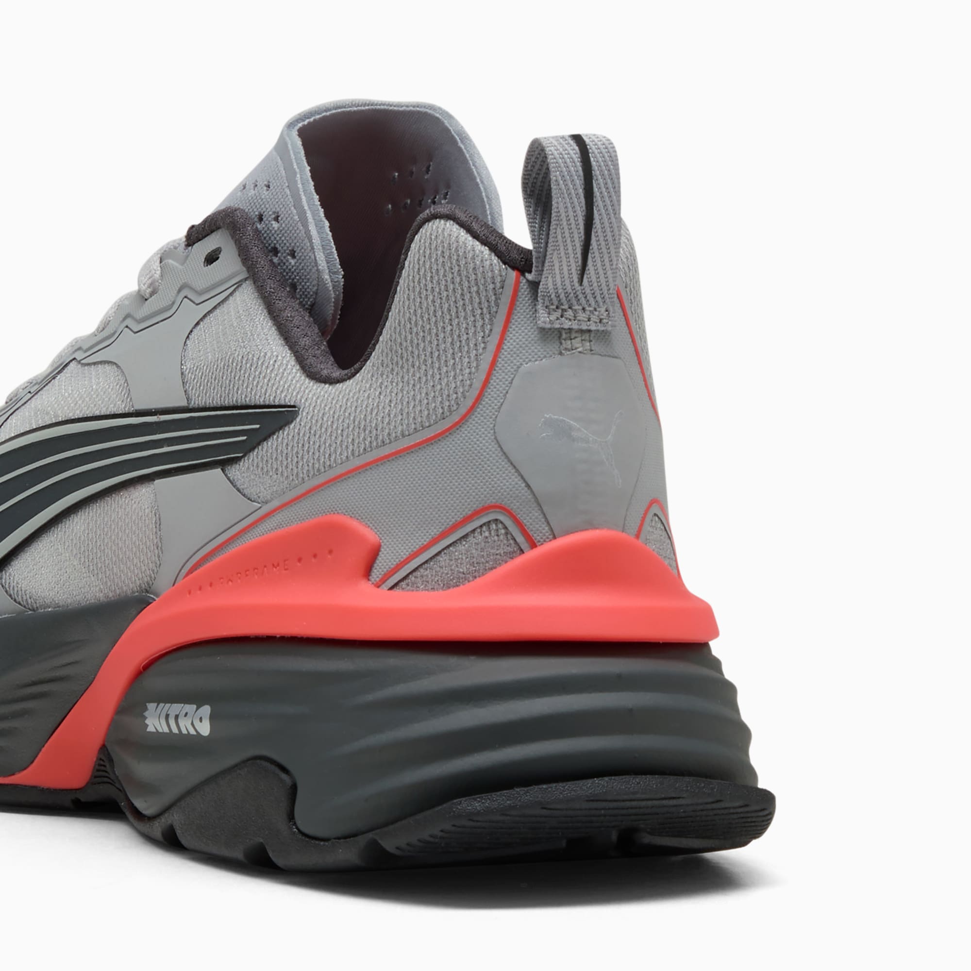 PUMA Fade Sneakers Unisex – Gray Echo-Shadow Gray-Red Glamour