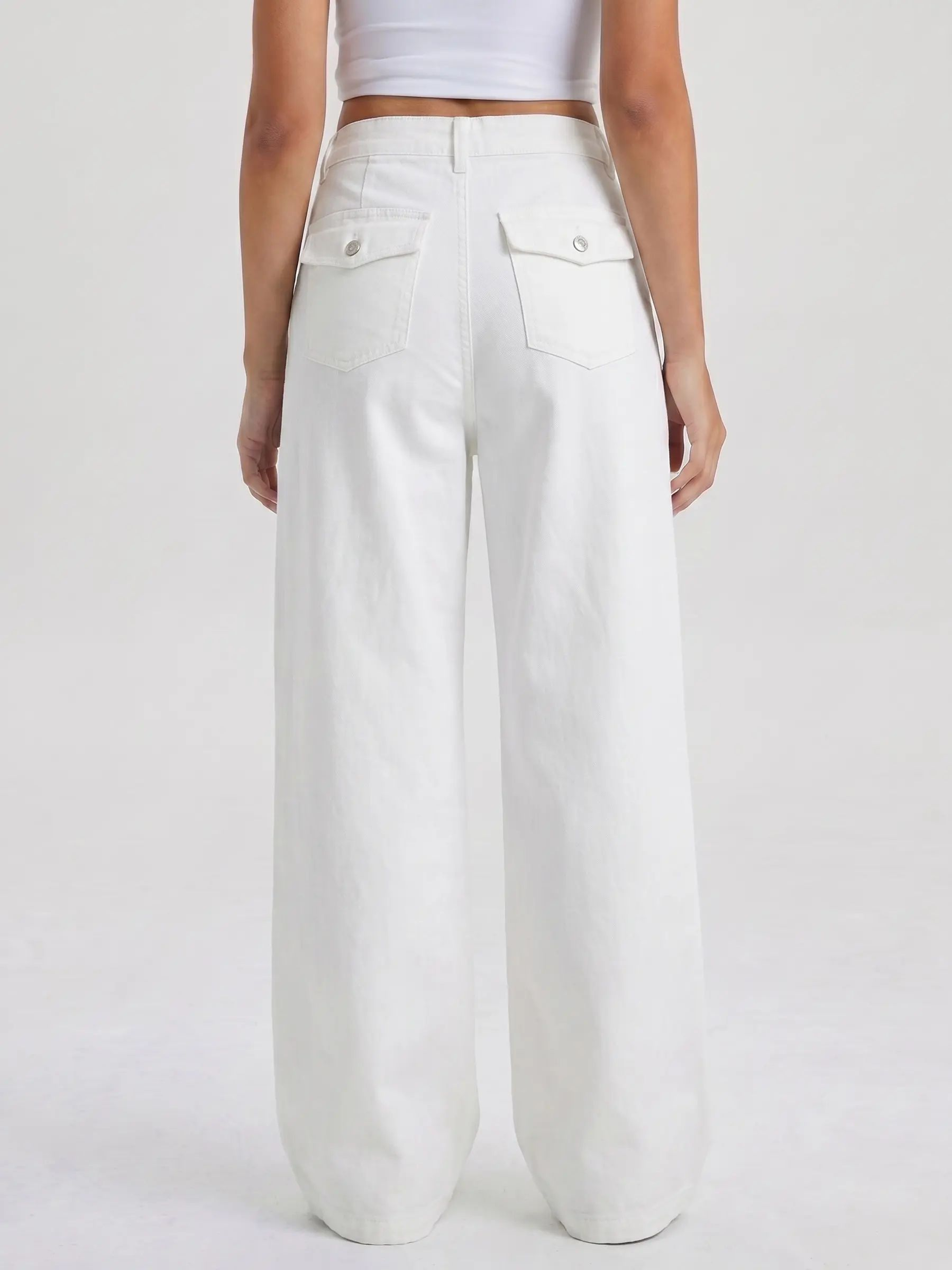 Women’s High-Waisted Wide-Leg Stretch Jeans