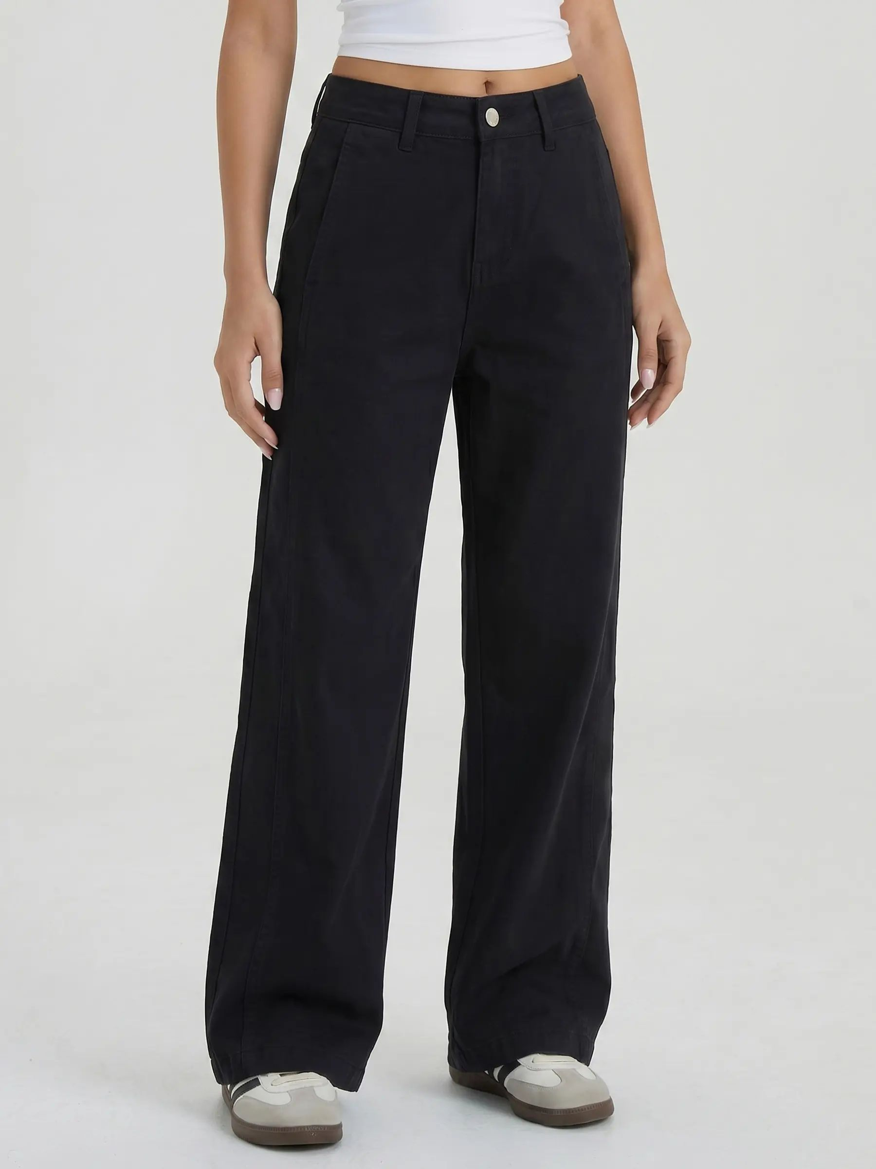 Women’s High-Waisted Wide-Leg Stretch Jeans