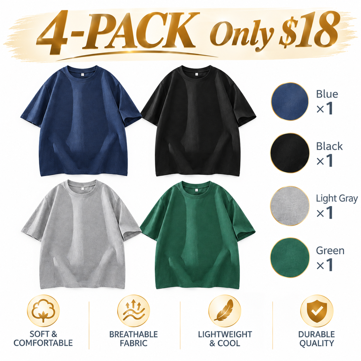 Unisex Cotton Crewneck T-Shirt – Relaxed Fit Casual Tee