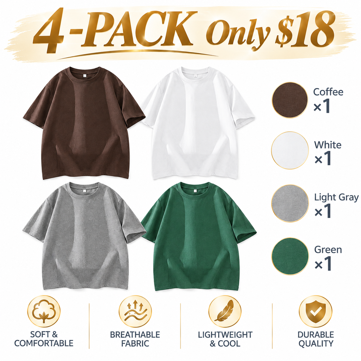 Unisex Cotton Crewneck T-Shirt – Relaxed Fit Casual Tee