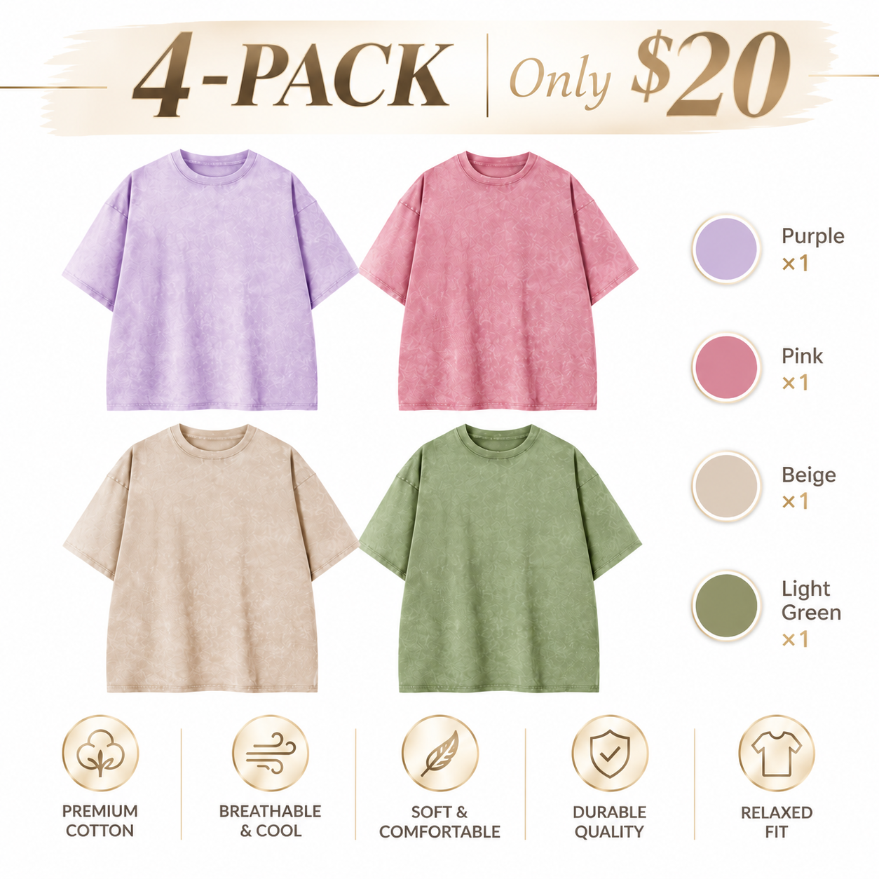 Vintage Oversized Heavyweight Cotton T-Shirt