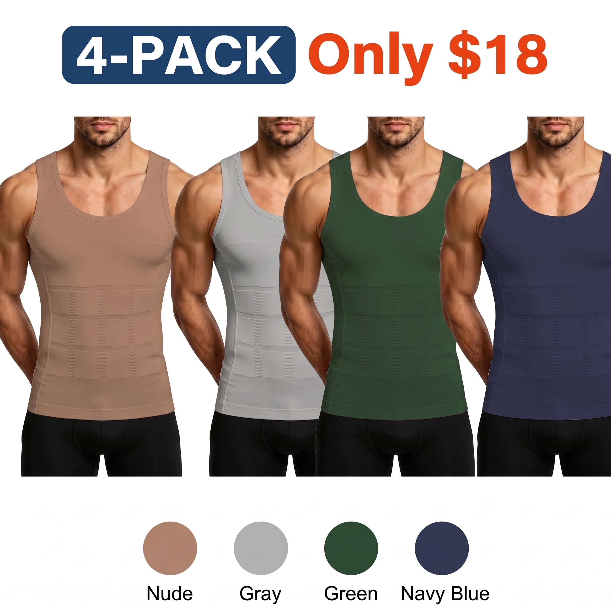 Men's Compression Tank Top – Slimming Body Shaper Undershirt