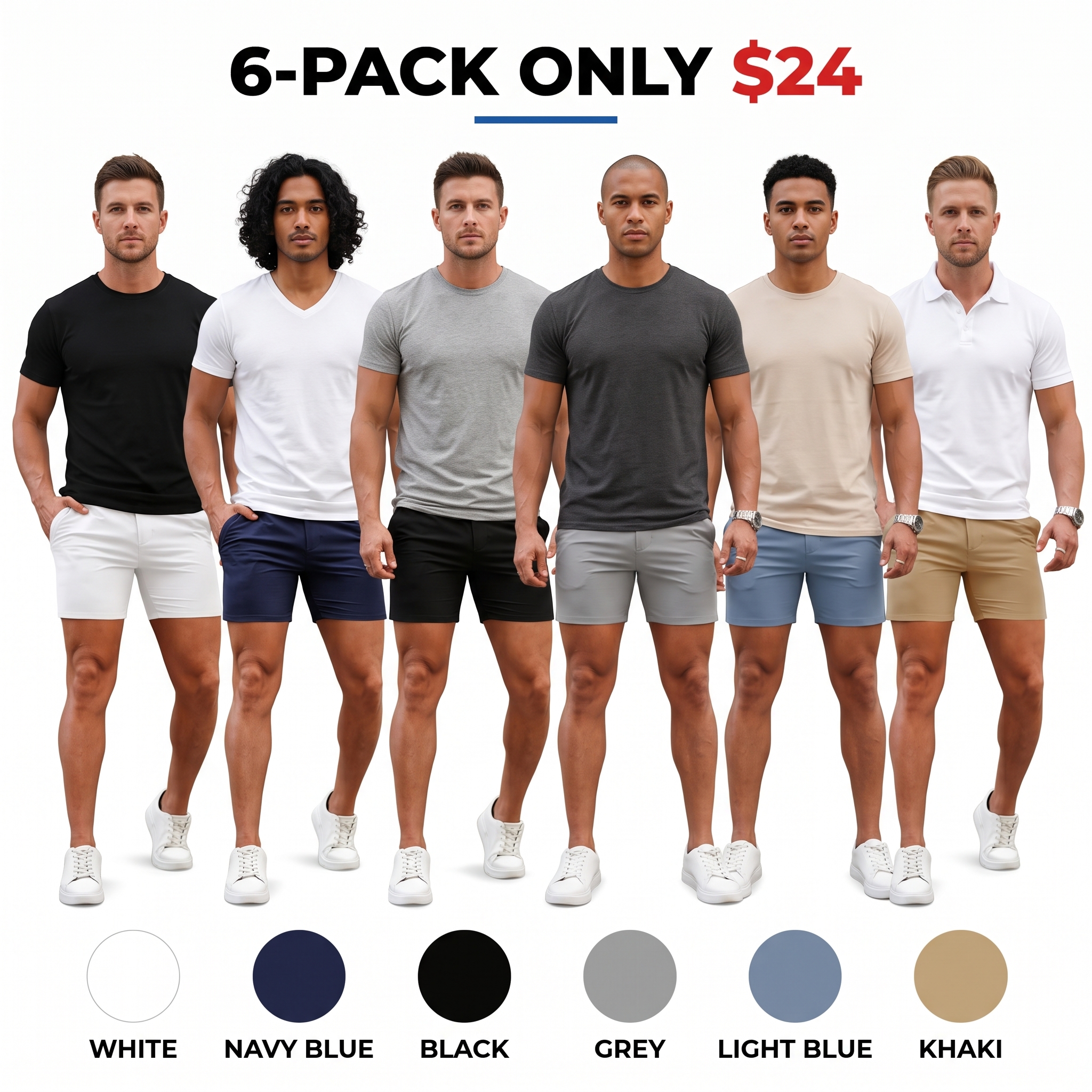 Men's 5-Inch Stretch Slim Fit Chino Shorts