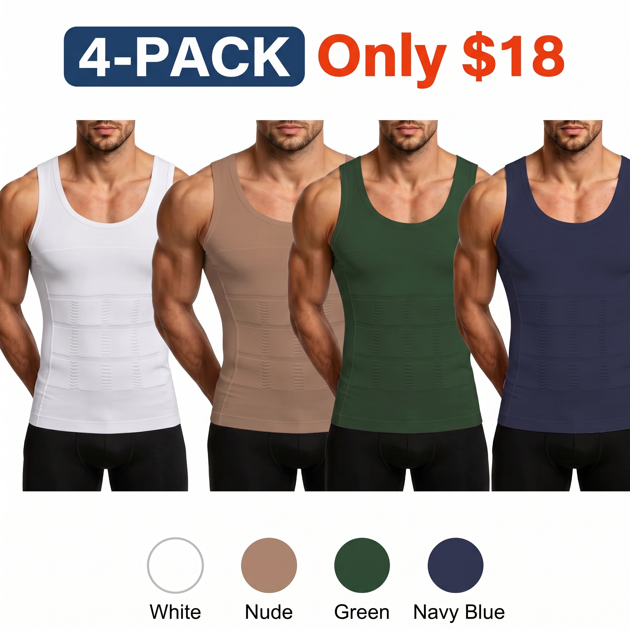 Men's Compression Tank Top – Slimming Body Shaper Undershirt