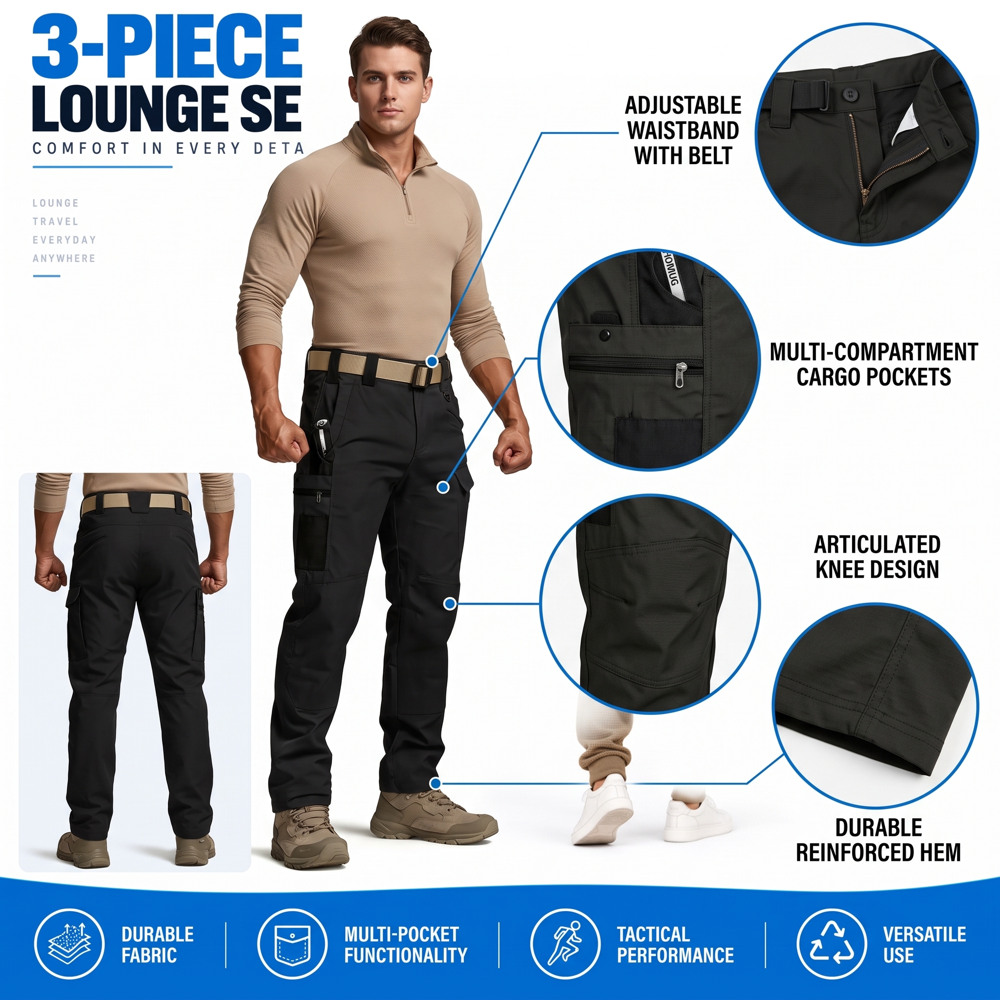 Men's Water-Resistant Tactical Cargo Pants