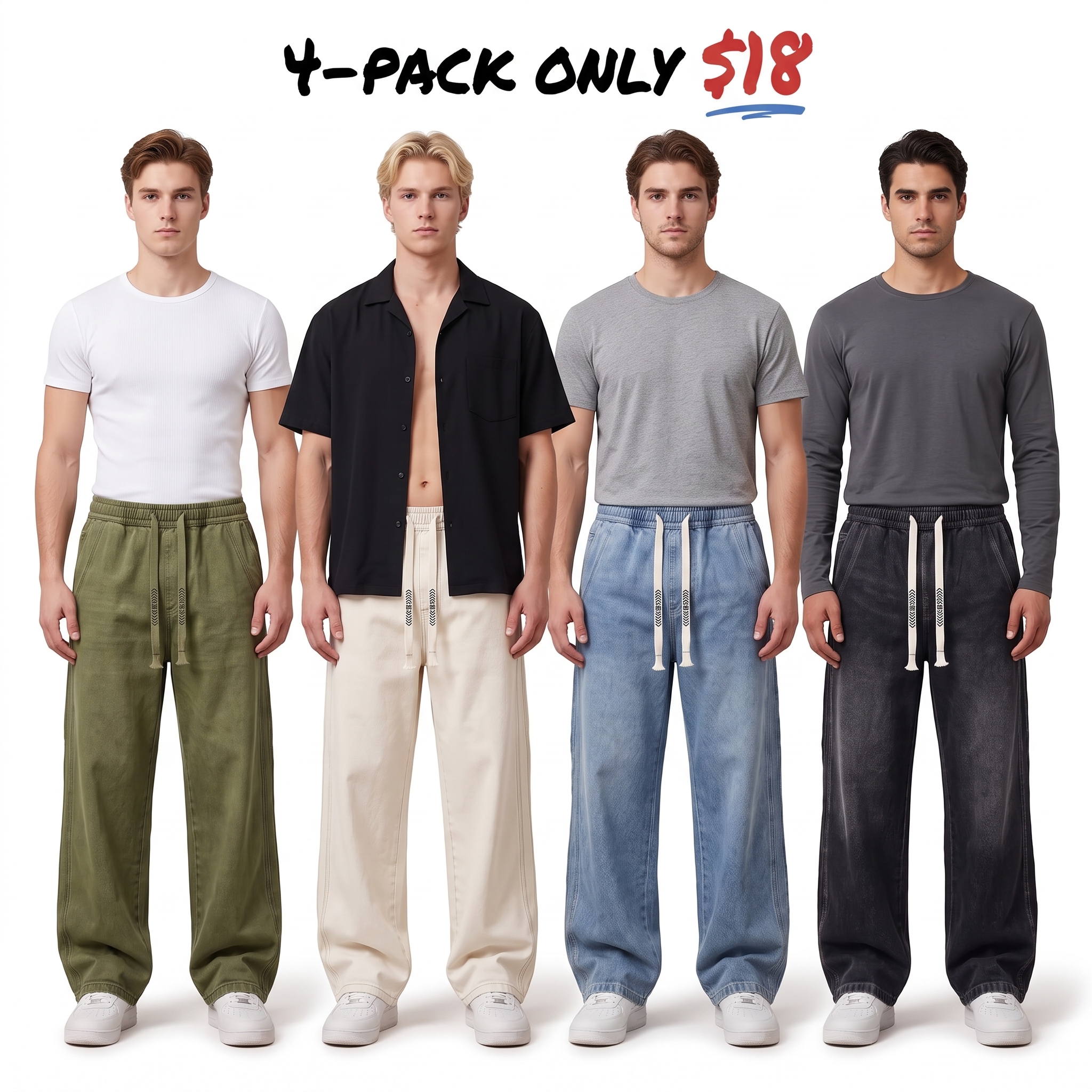 Men's Relaxed Stretch Denim Pants