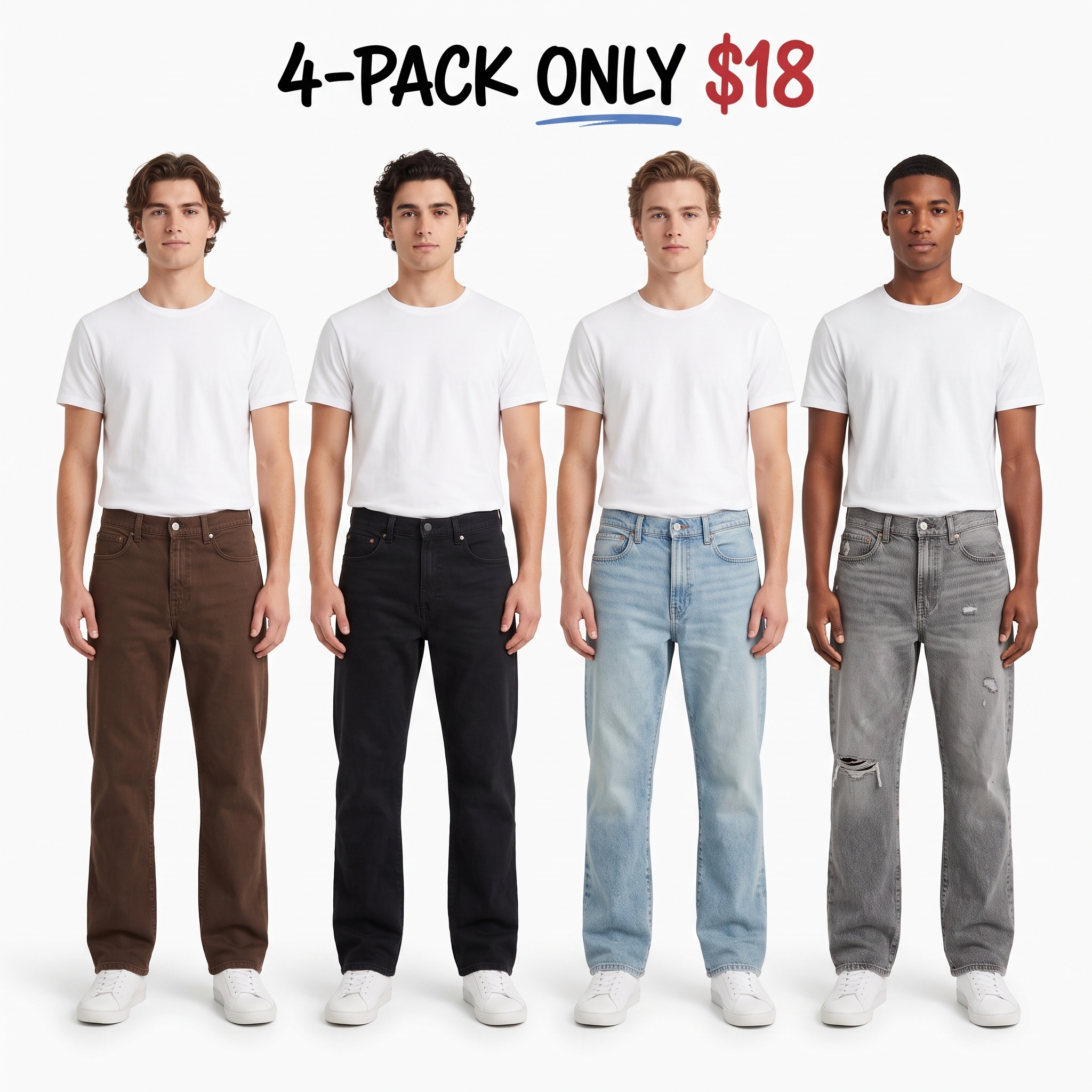 Men's Baggy Relaxed Fit Jeans