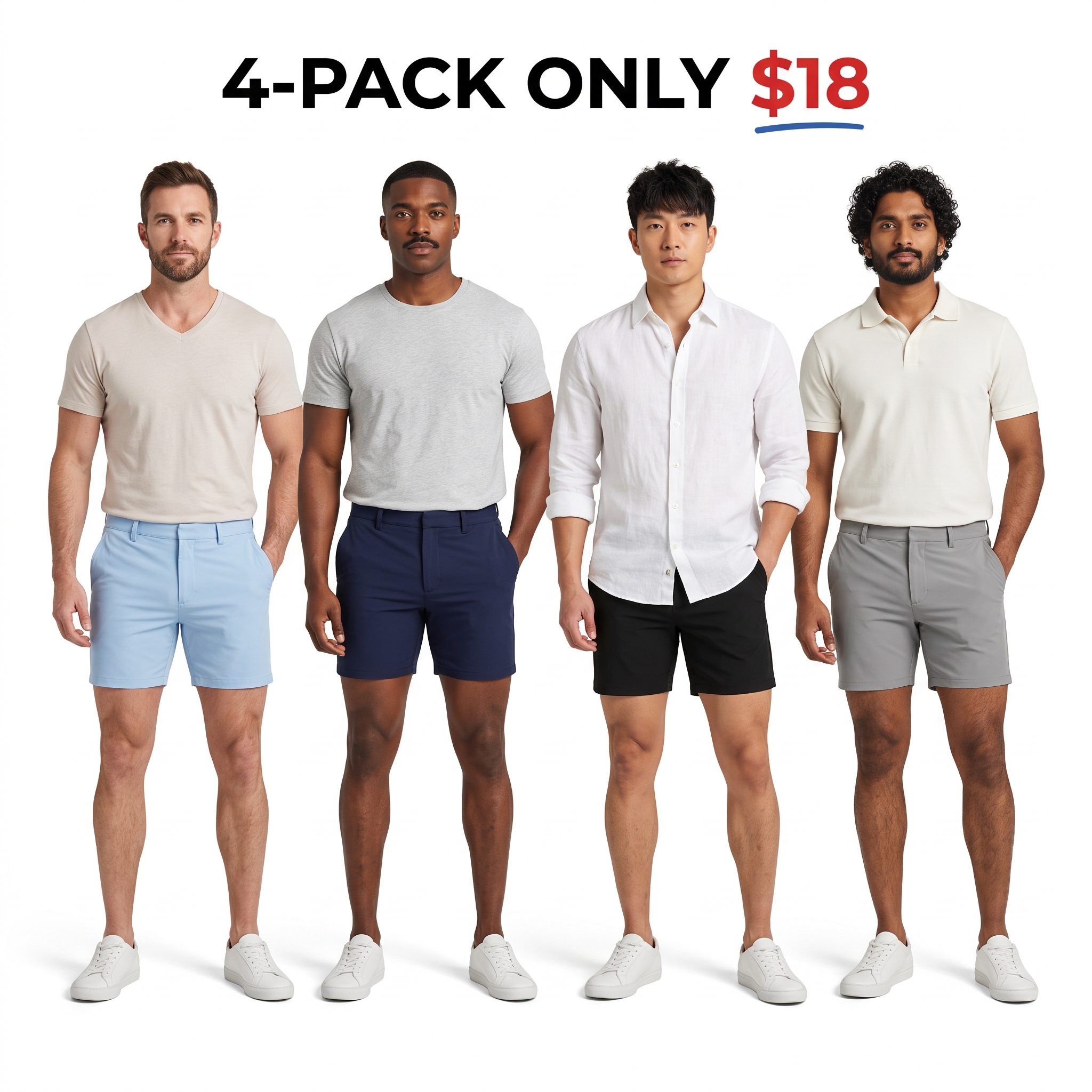 Men's 5-Inch Stretch Slim Fit Chino Shorts