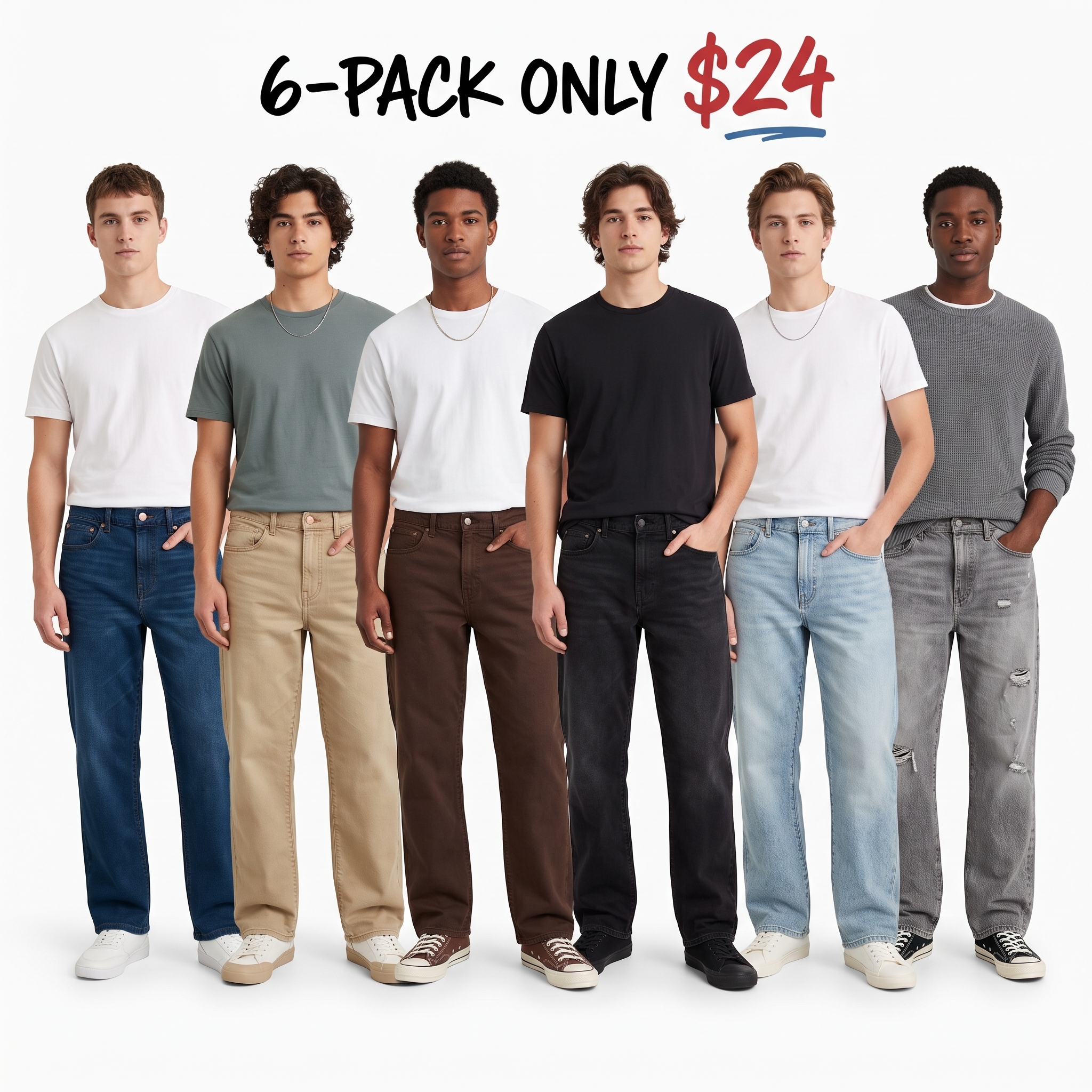 Men's Baggy Relaxed Fit Jeans
