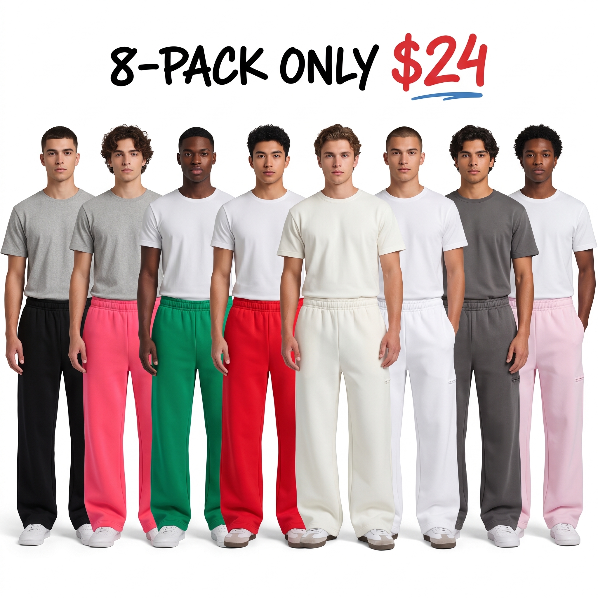 Unisex Straight-Leg Heavyweight Fleece Sweatpants