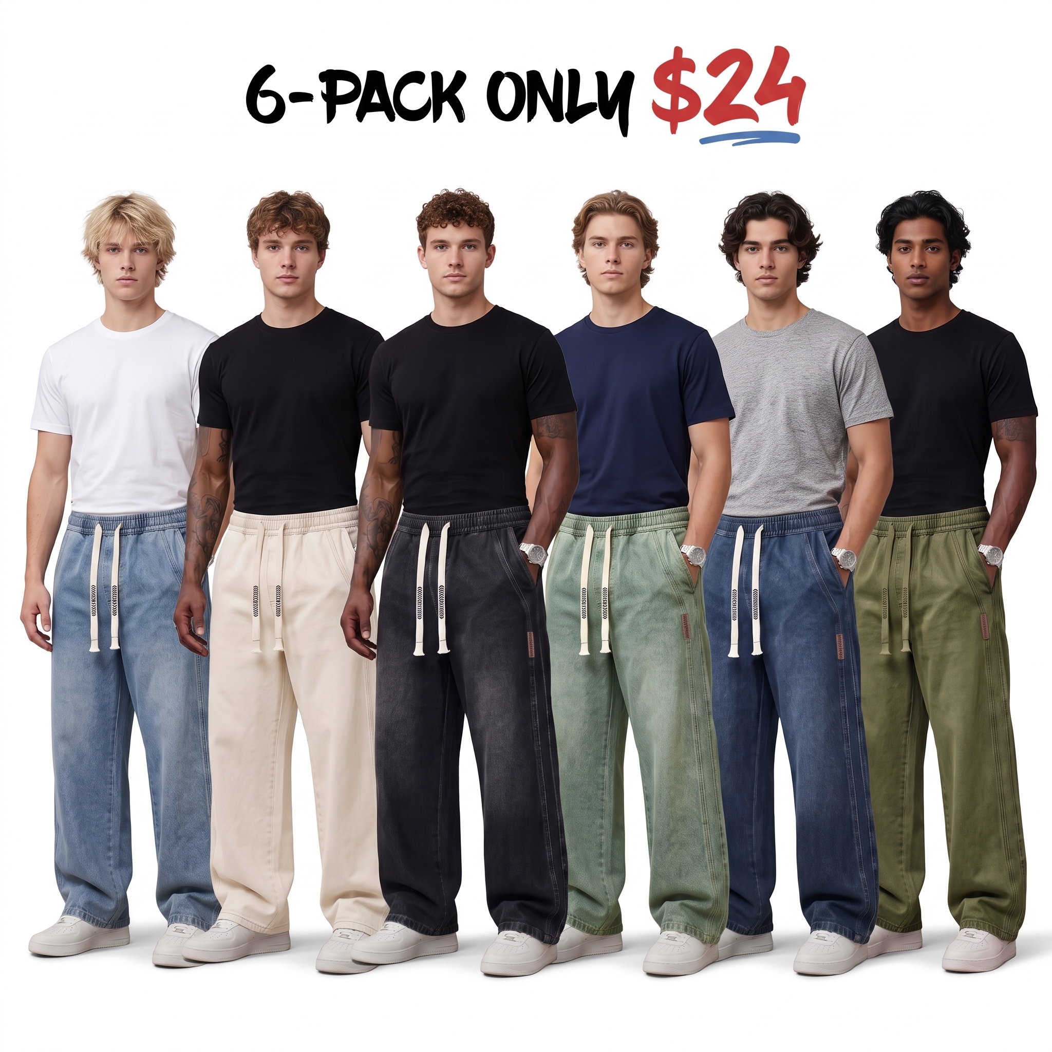 Men's Relaxed Stretch Denim Pants