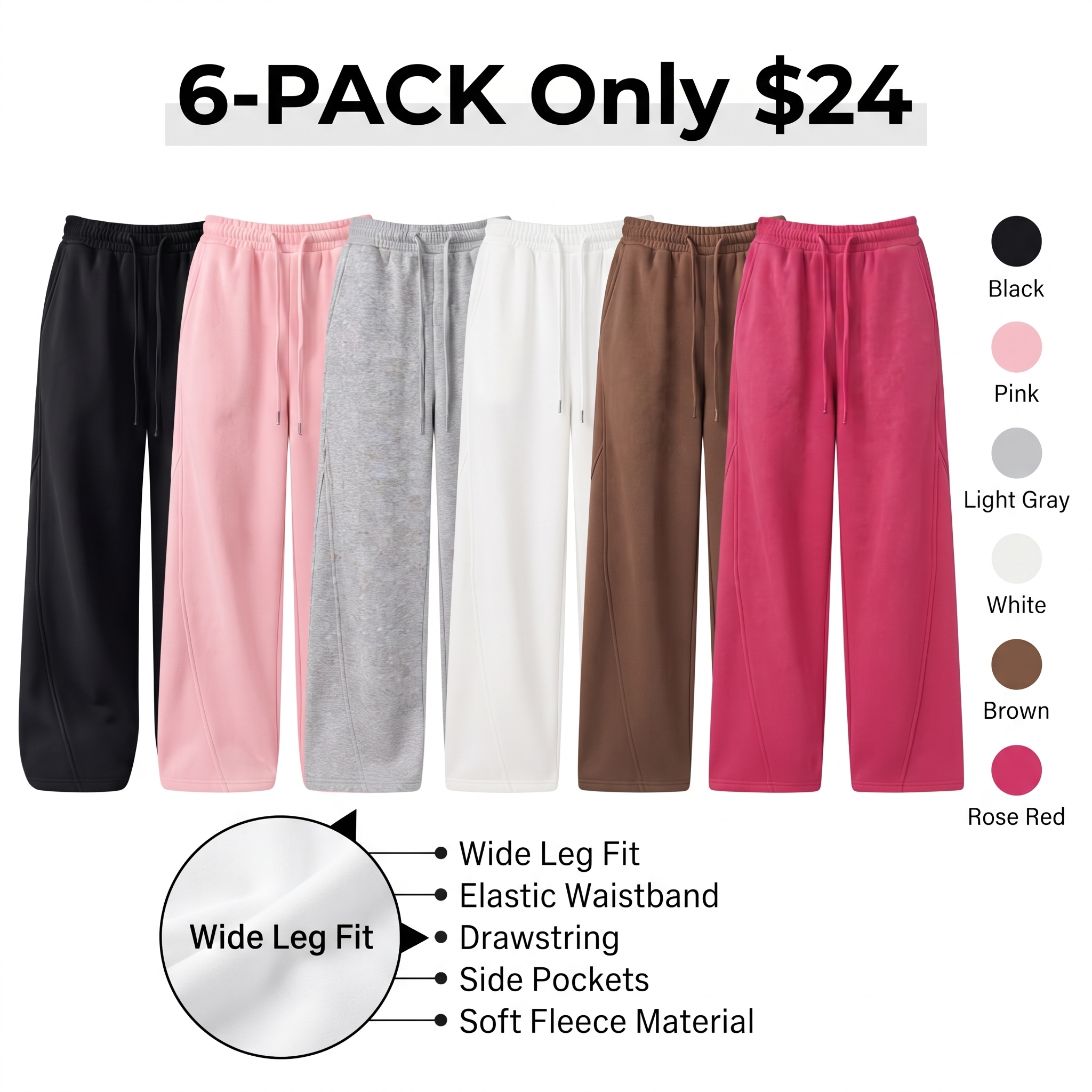Women’s Cotton Wide-Leg Drawstring Pants