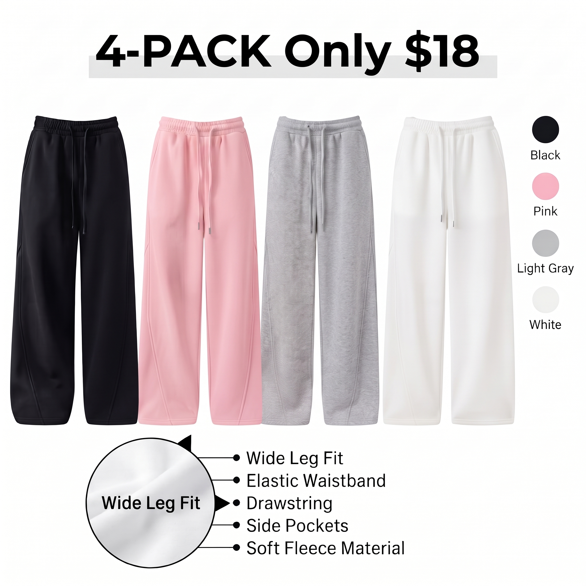 Women’s Cotton Wide-Leg Drawstring Pants